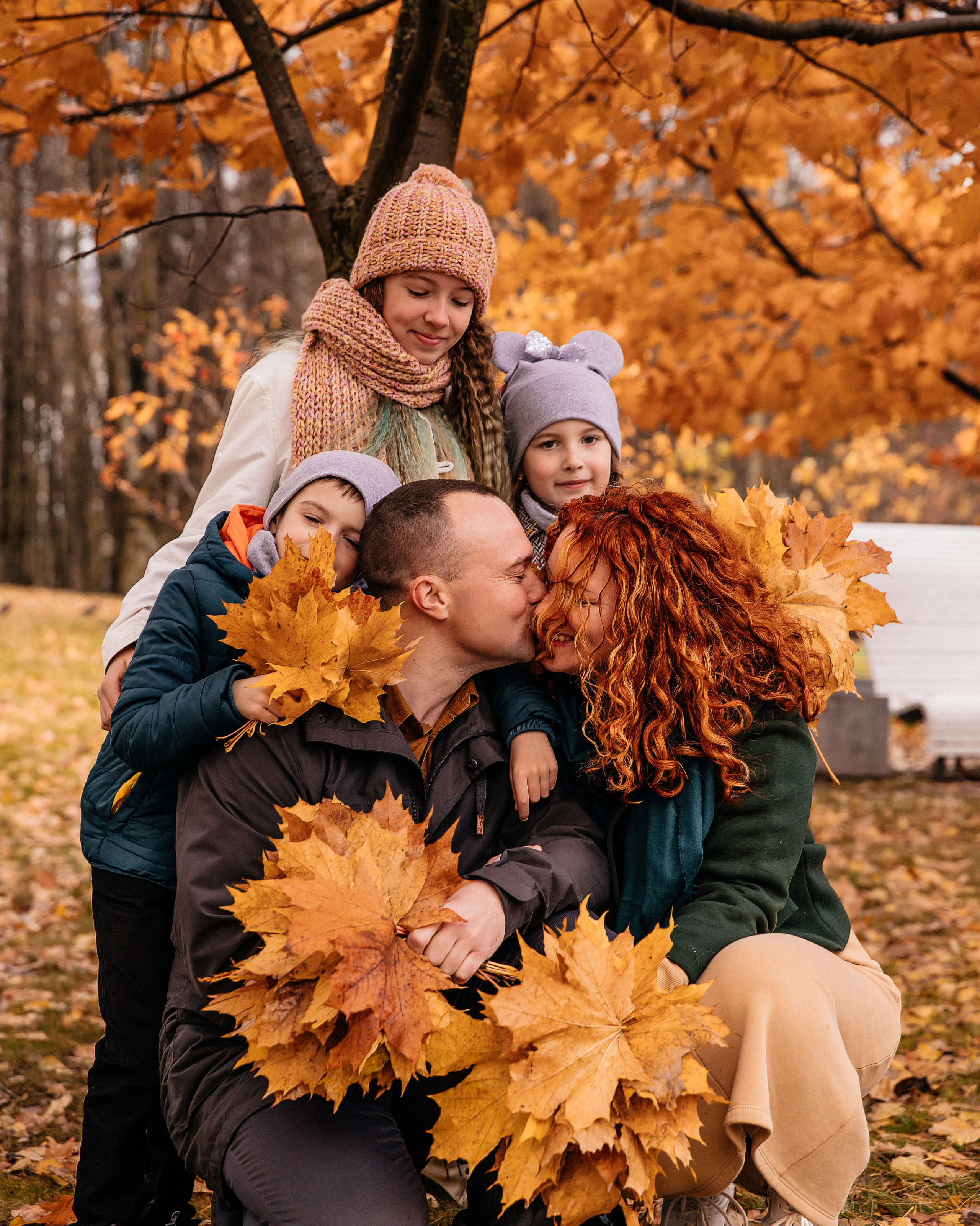 Мария, Павел, Даша, Арина и Миша — семейная фотосессия