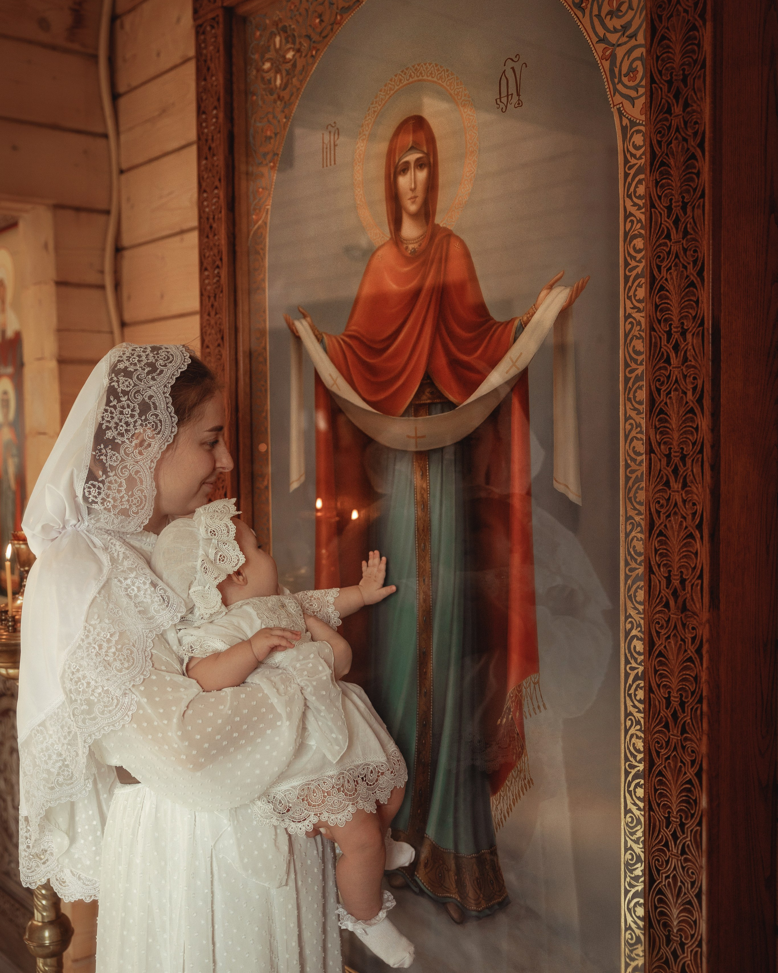 Таинство Крещения Ланы. Храм Покрова Пресвятой Богородицы. х&nbsp;Галицын