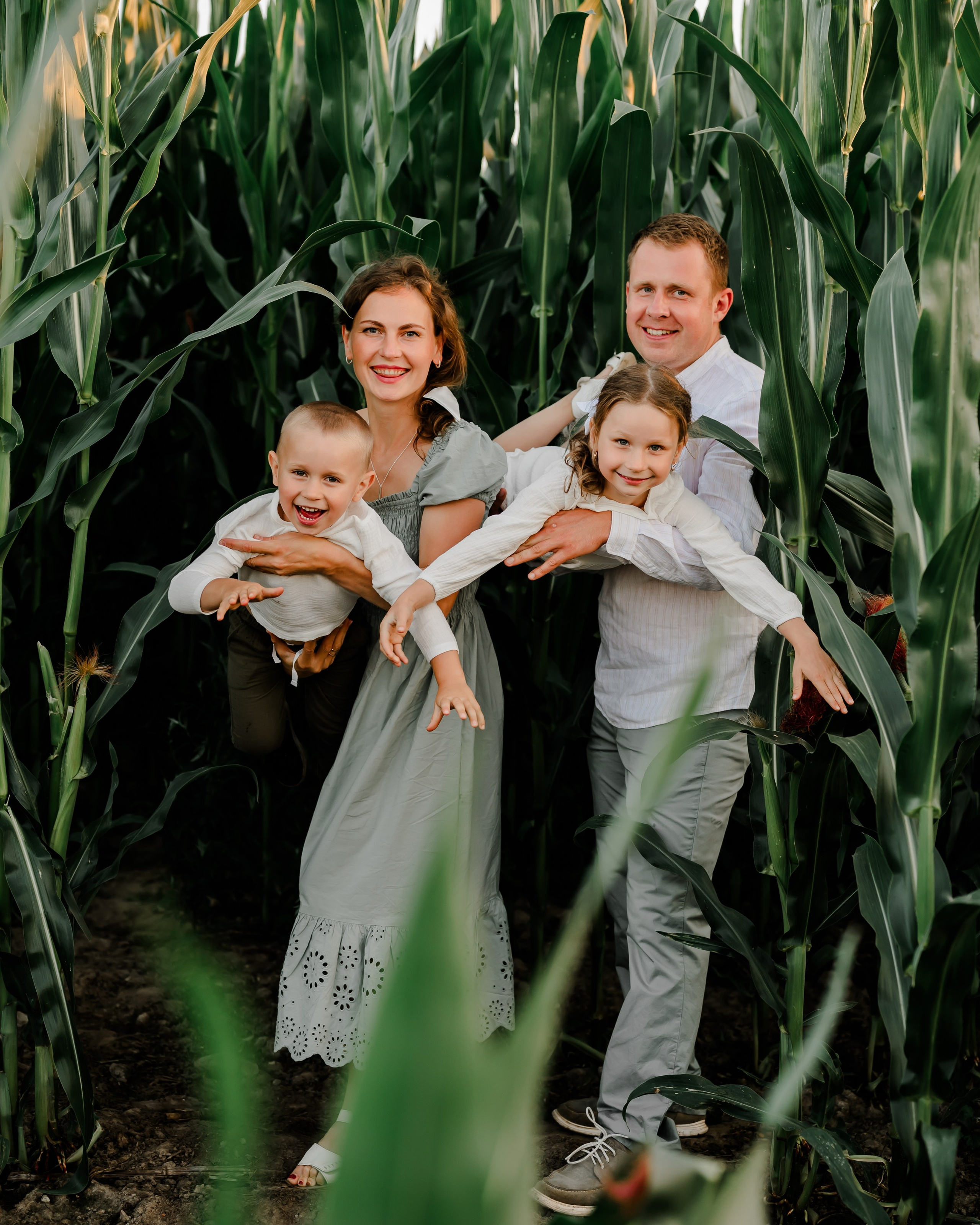 Кукуруза+сено, семейная фотосессия