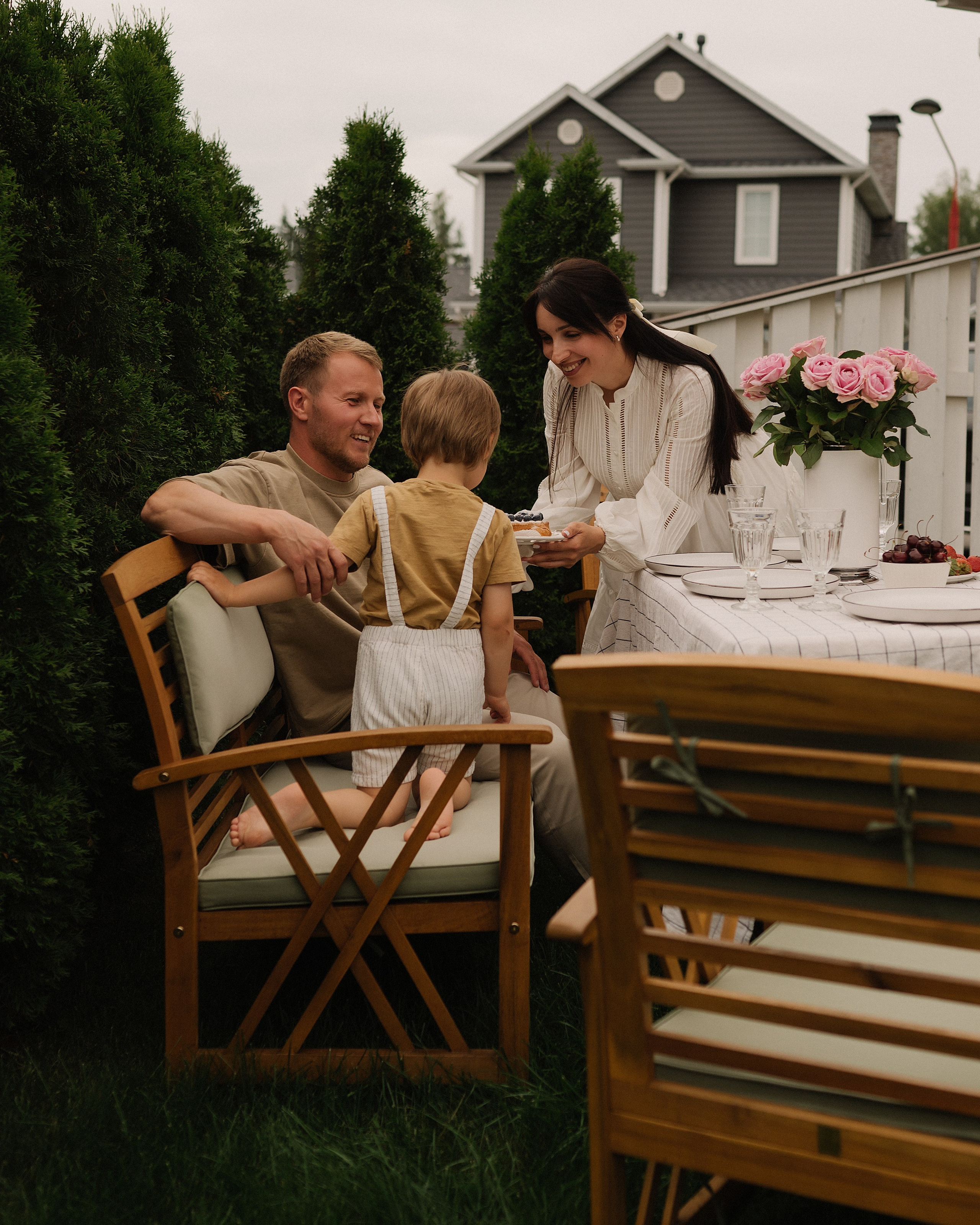 Лука с мамой и папой