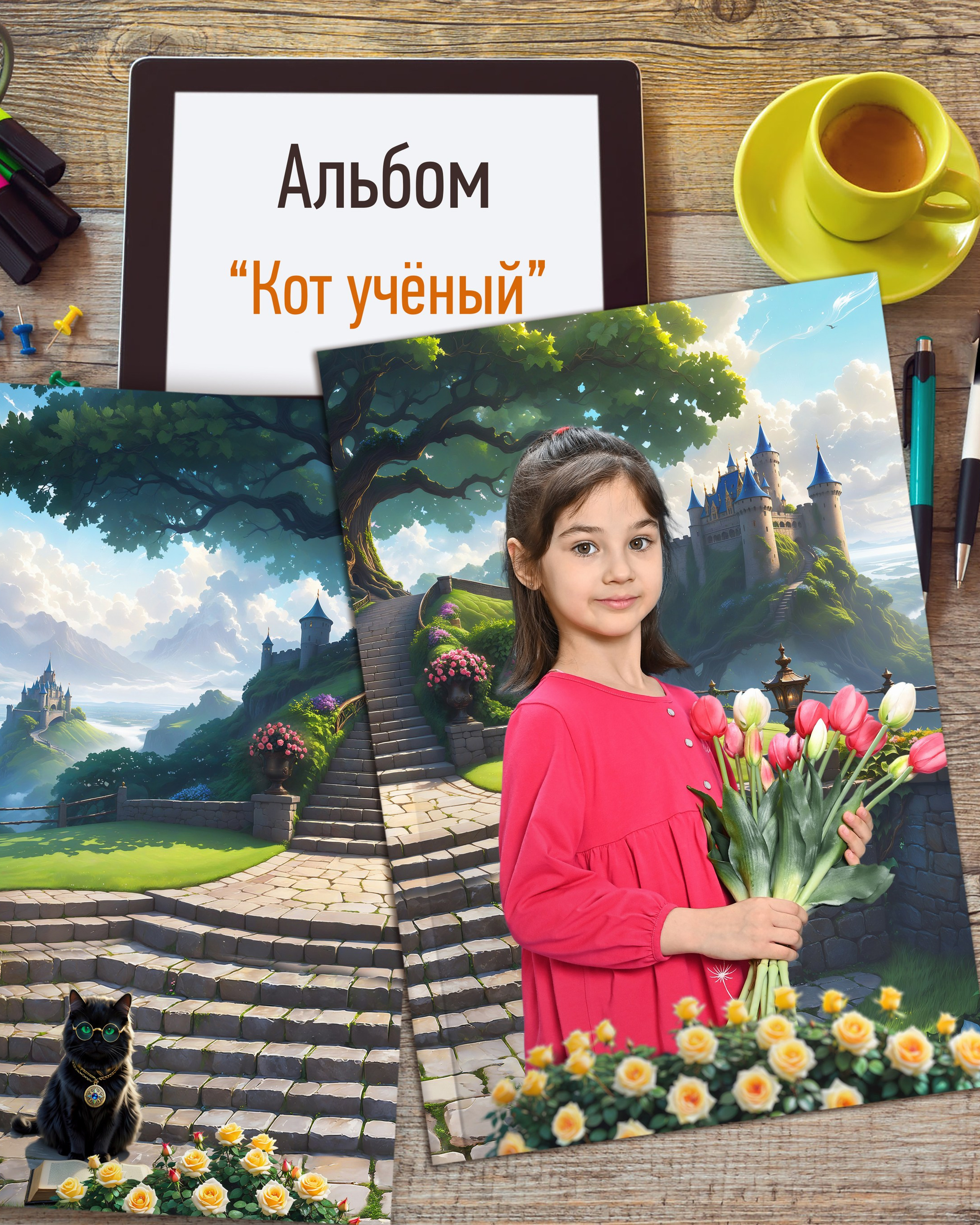 Альбом «Кот учёный» — 1 разворот