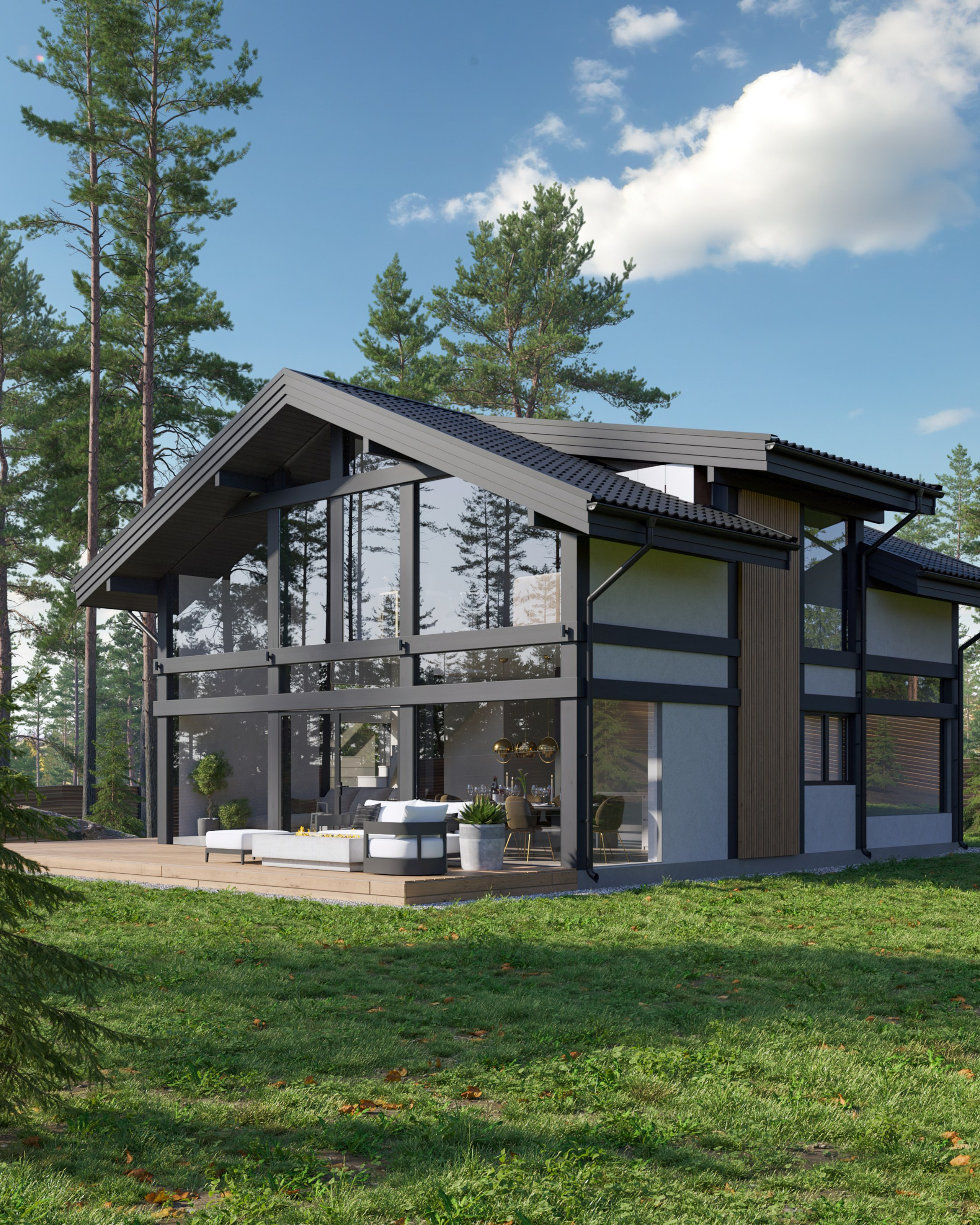 Загородный дом в стиле Фахверк