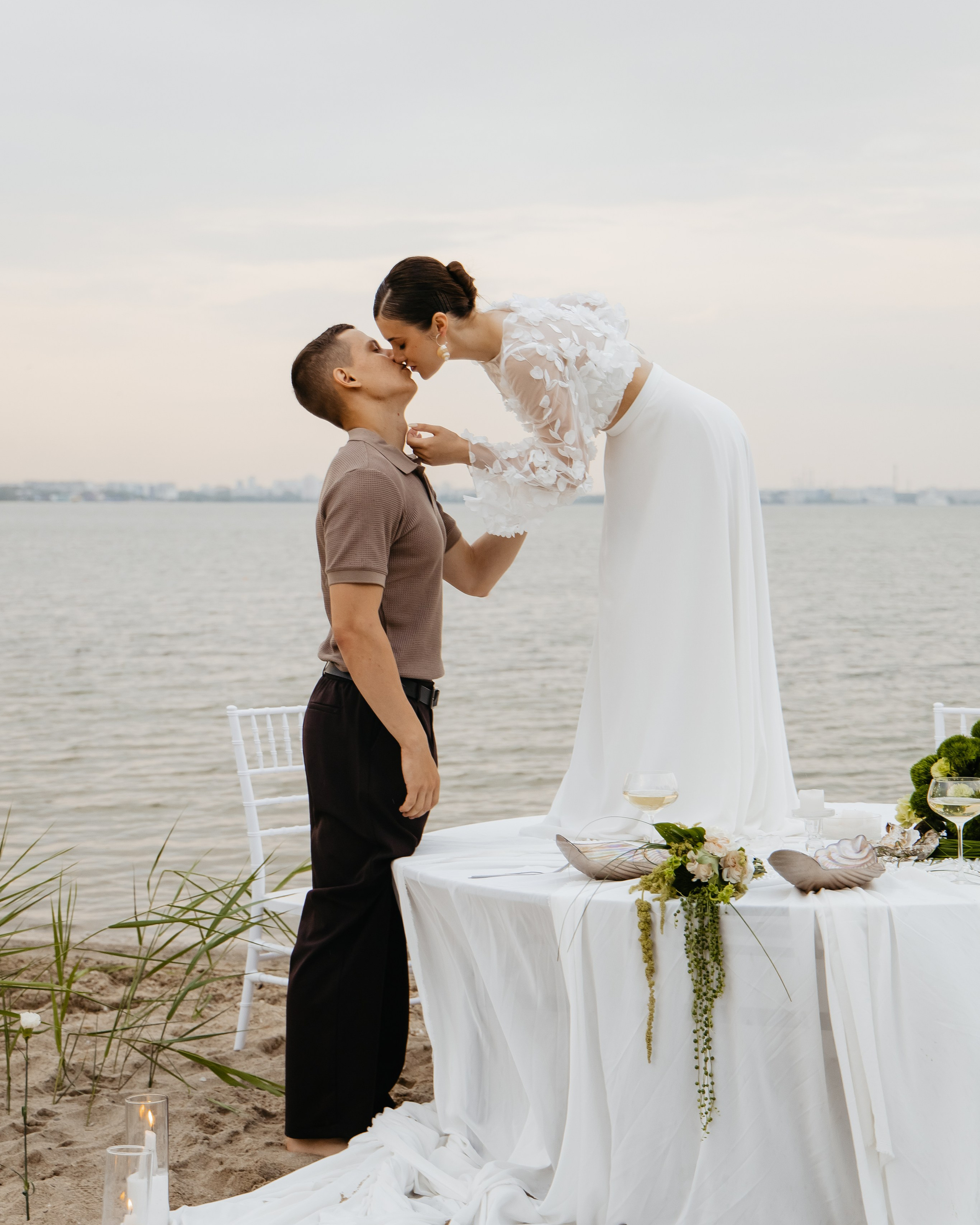 Съемка на берегу|Кирилл и Арина