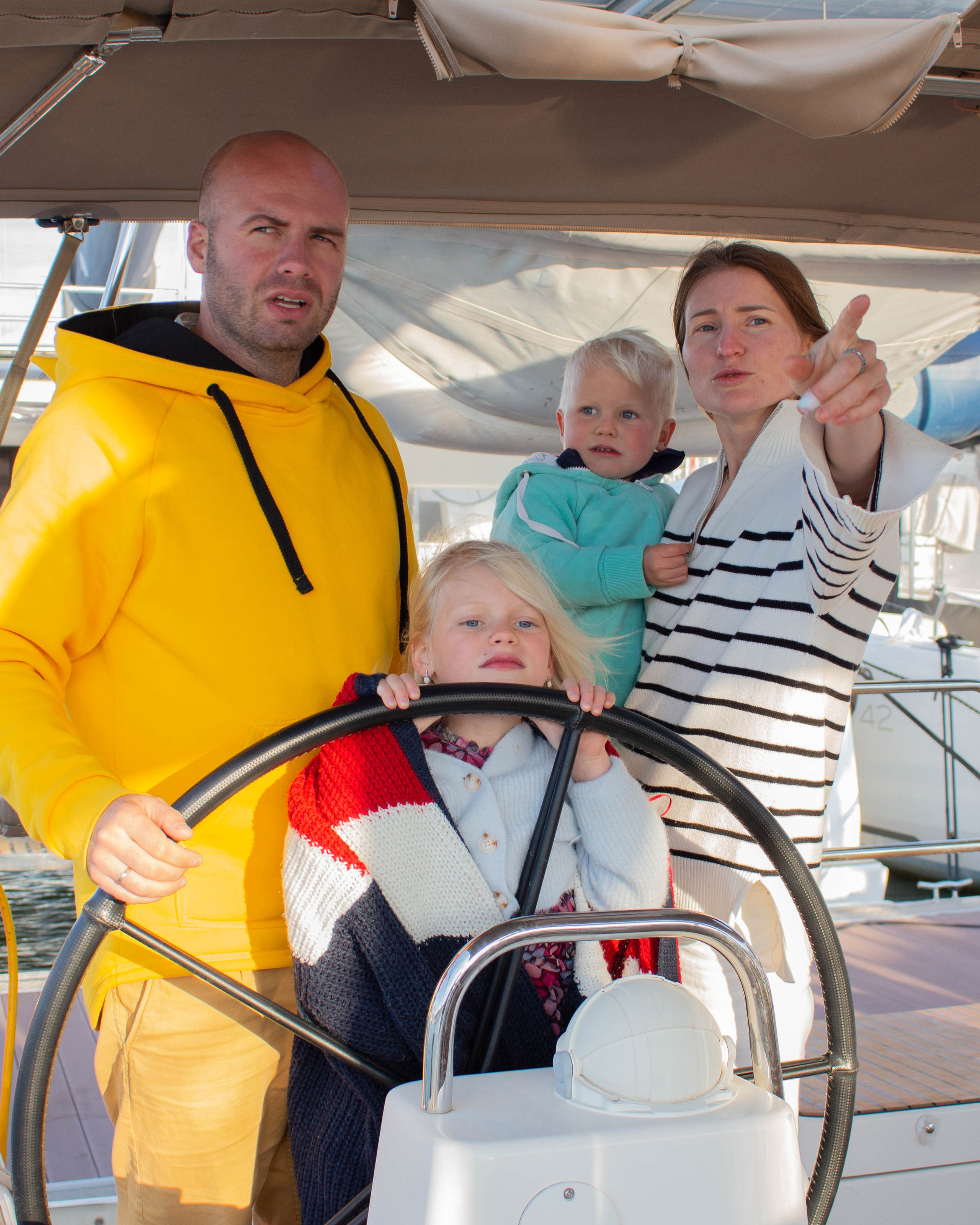 Семейная съёмка на яхте