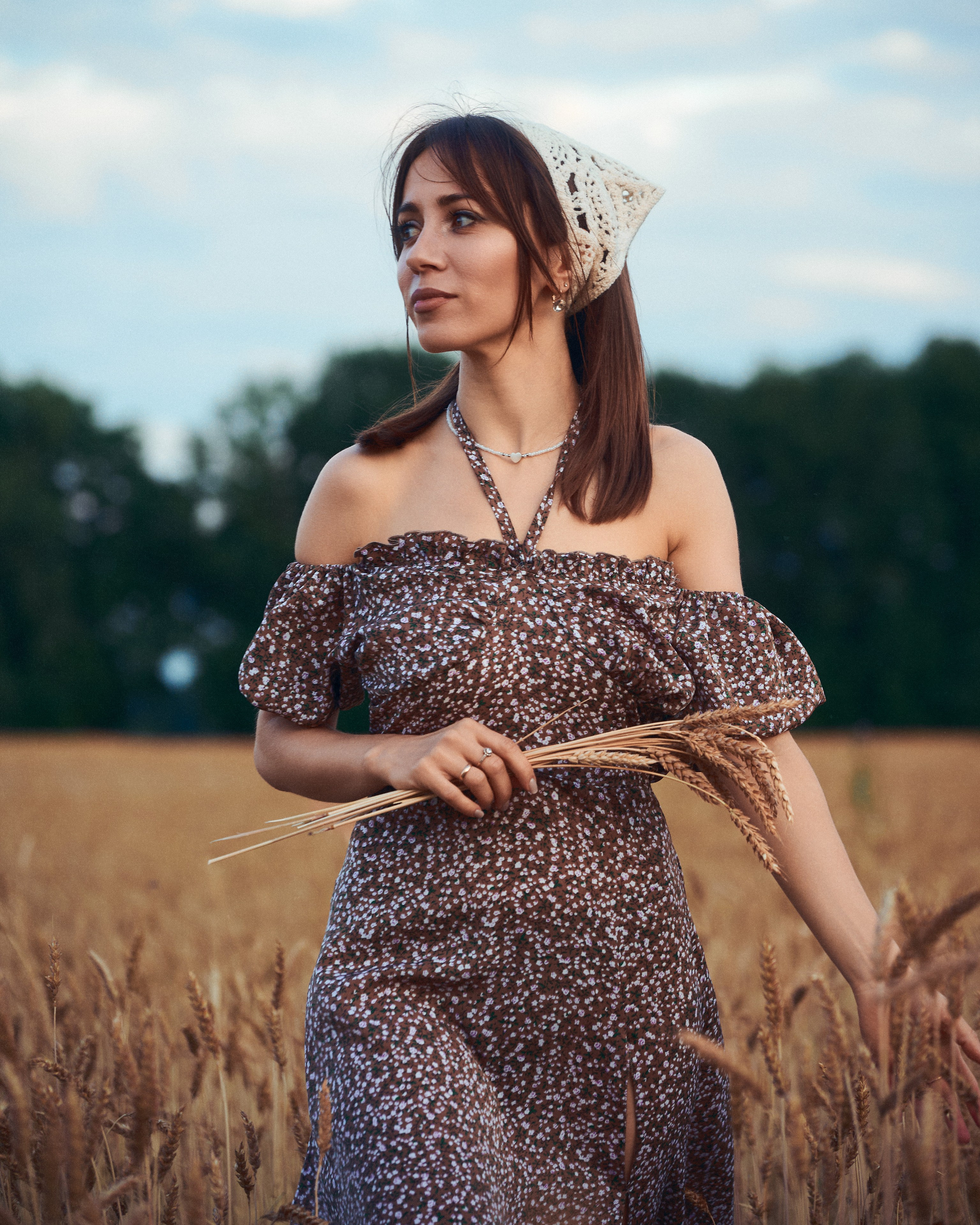Екатерина | Фотосессия в пшеничном поле