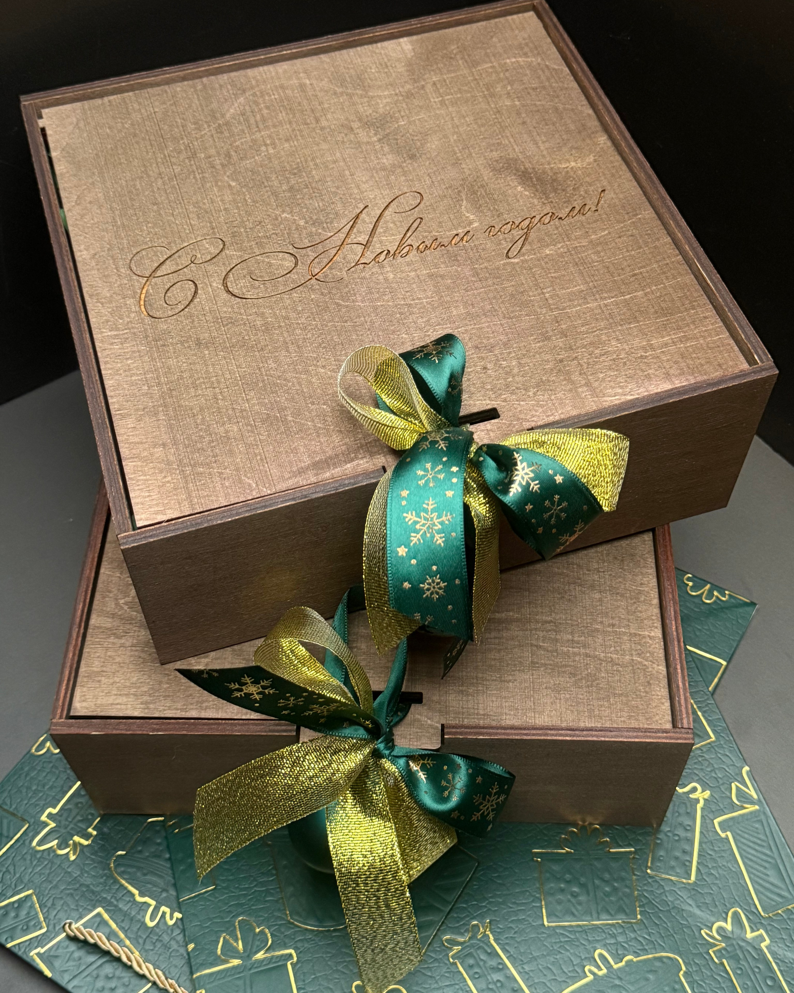 Подарок в деревянном ящике «С Новым Годом»