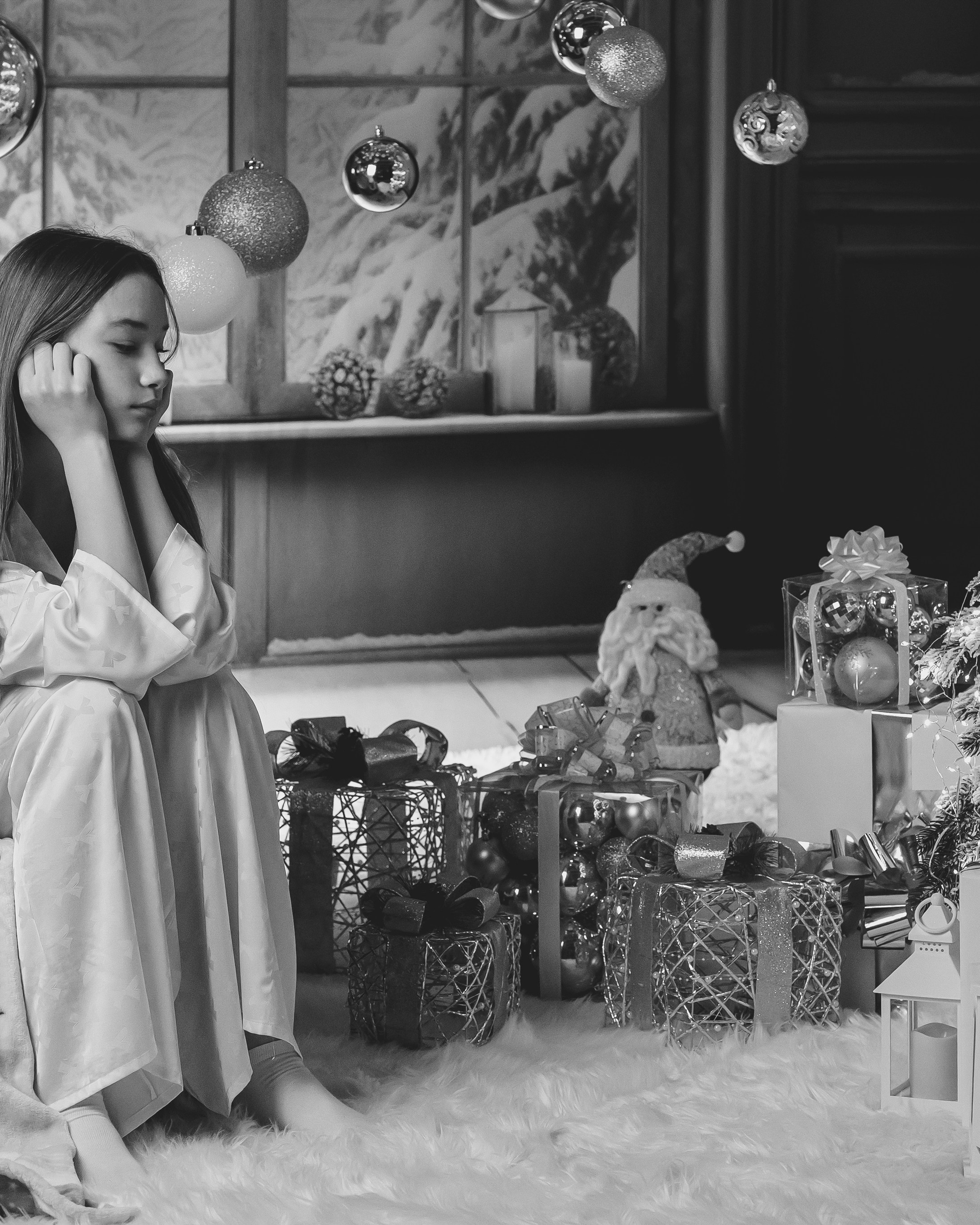 Чб новогодний стиль