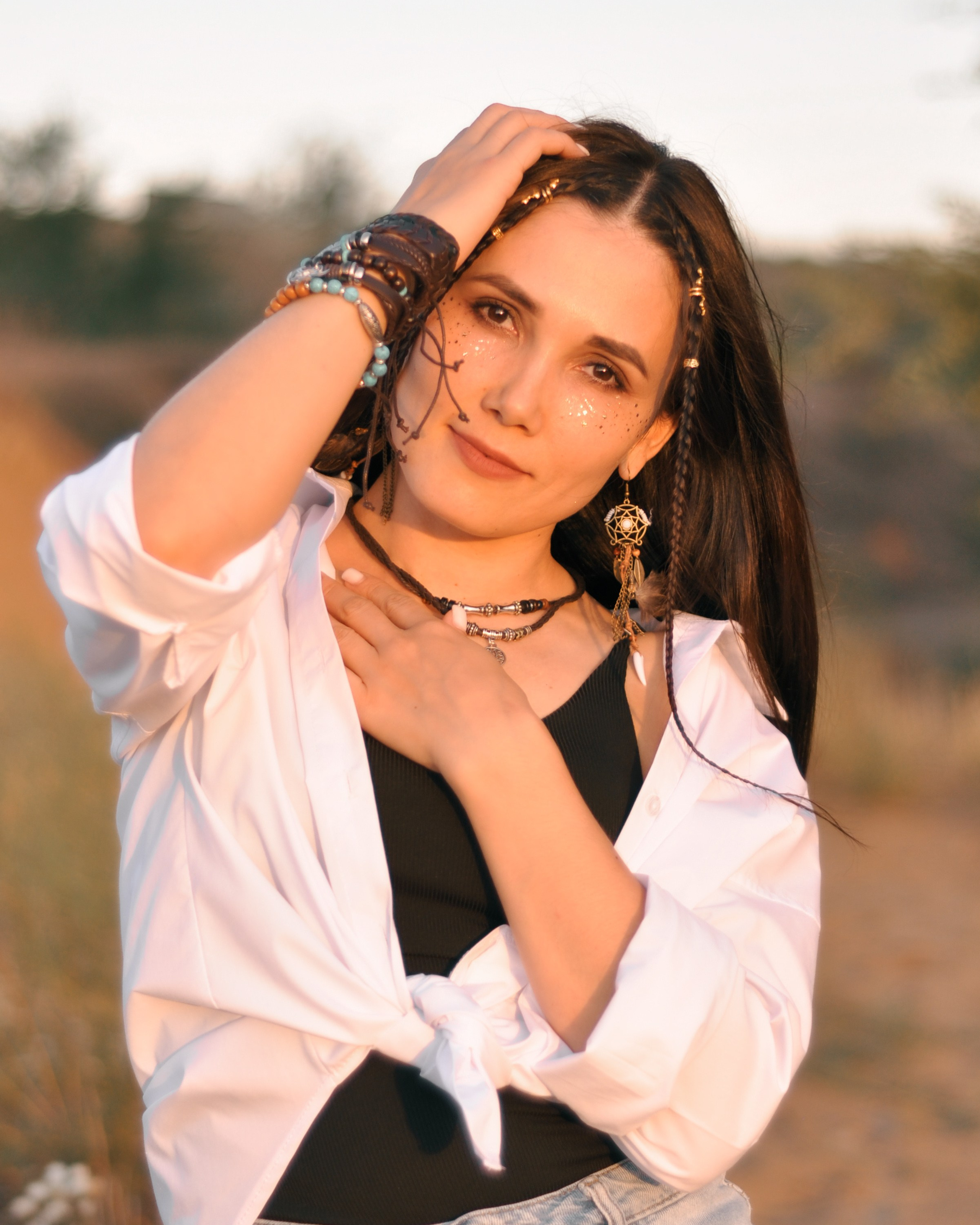 Фотосессия для прекрасной девушки на природе