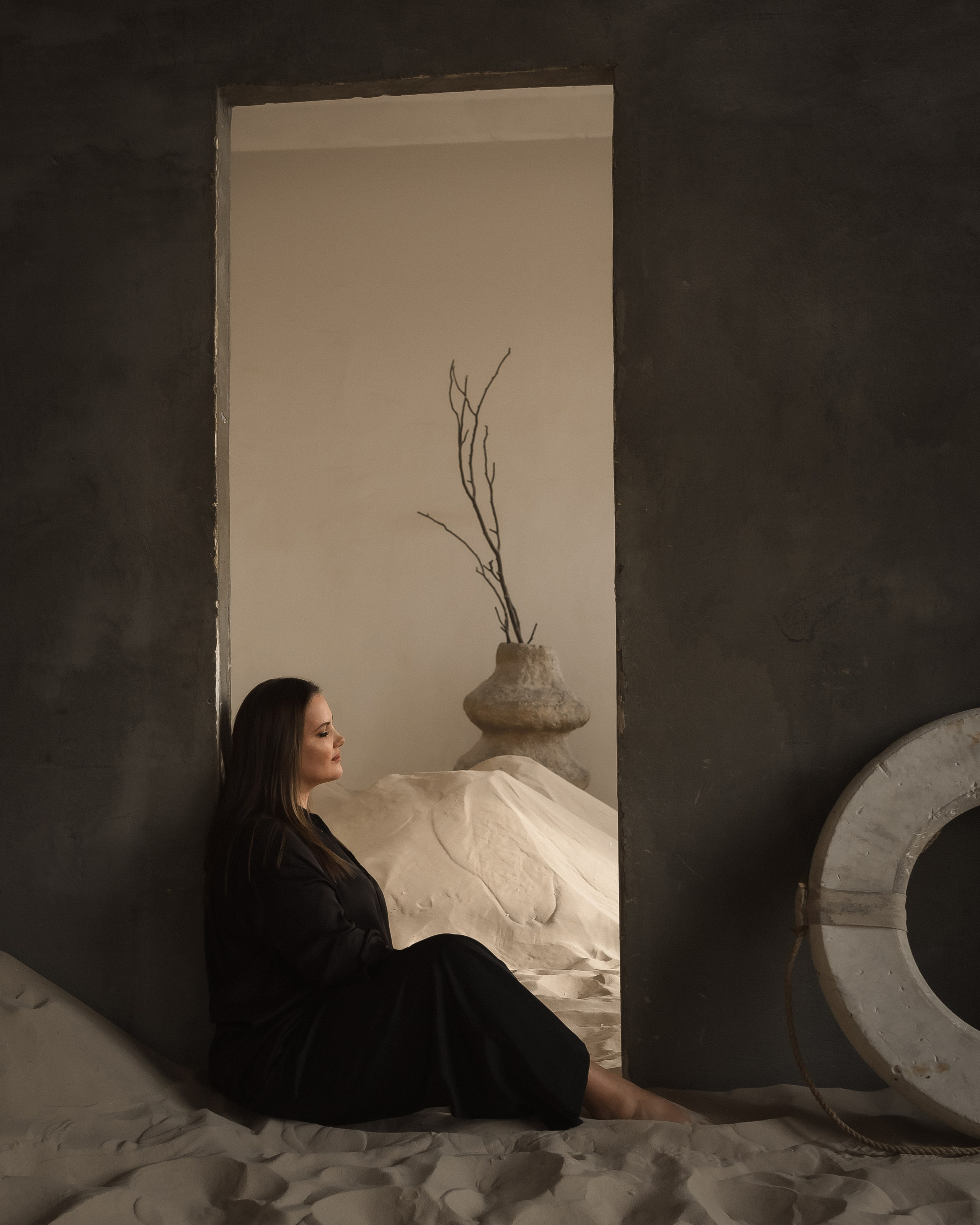 Съемка с песком