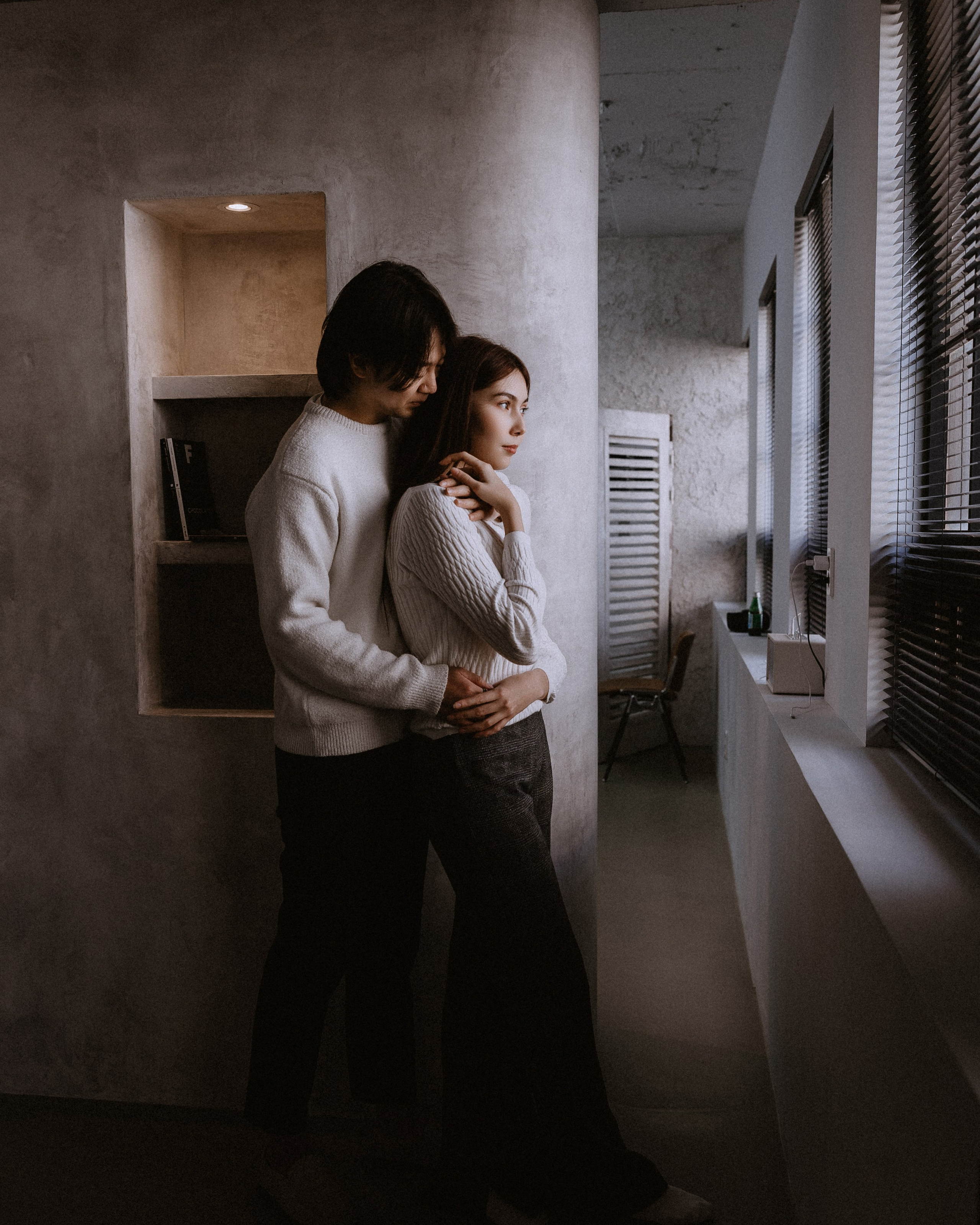 Intimate Couple Studio Photoshoot with Natural Light