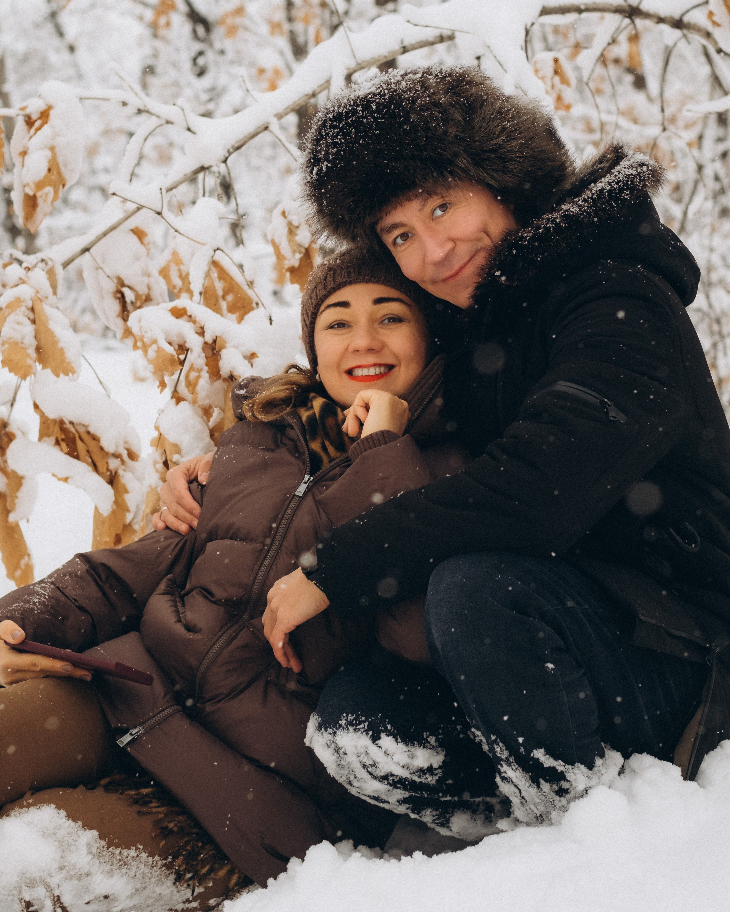 Снегопад. Улица.