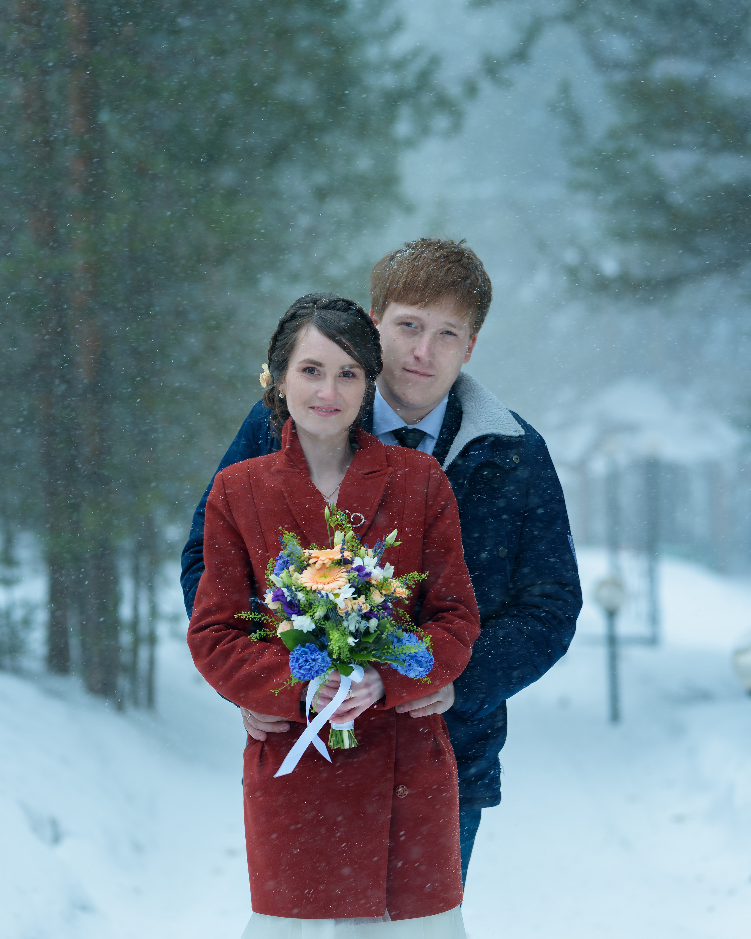 Зимняя свадебная фотосессия в «Горлице» для Ксении и Михаила