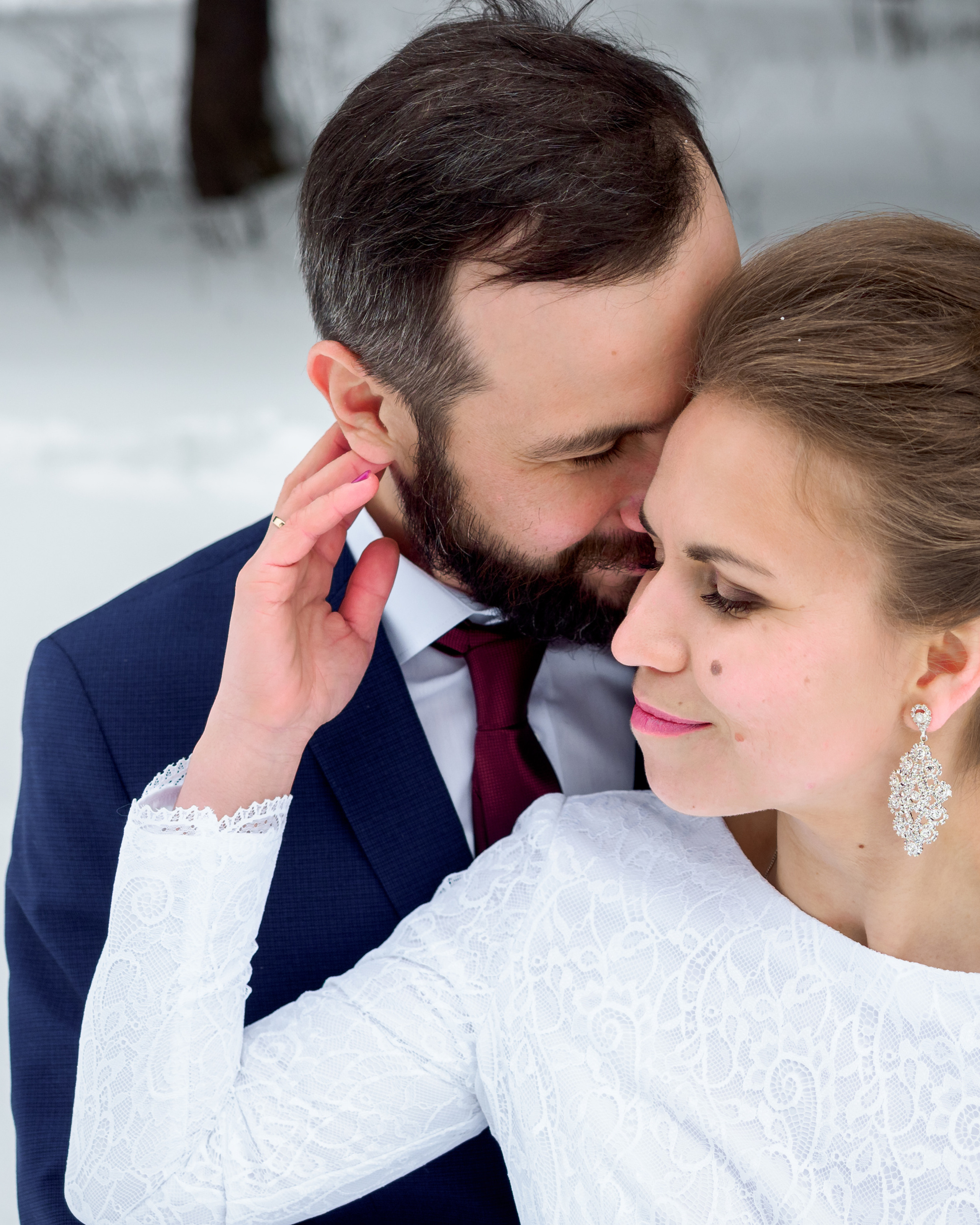 Зимняя свадебная фотосессия в Балезино для Евгении и Владимира