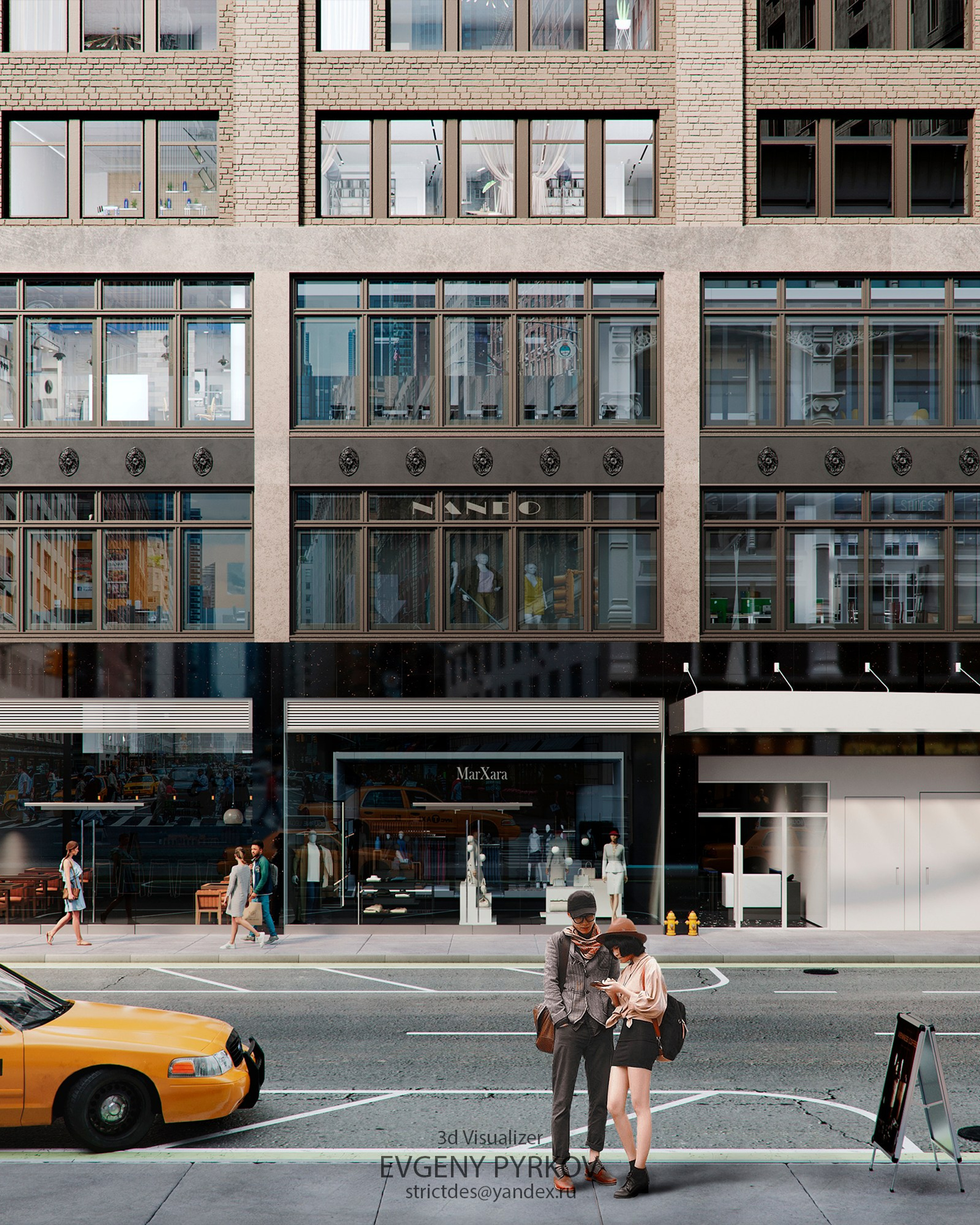 Фасад бизнес центра. Нью-Йорк. США. Клиент Ravelin