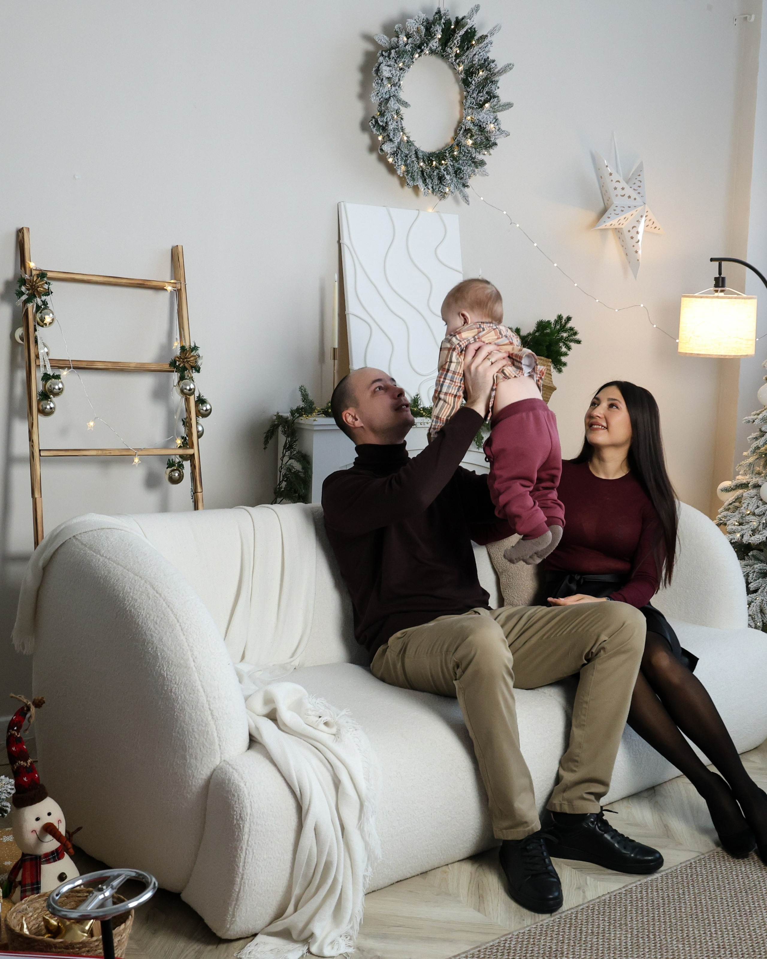 Семейная Новогодняя съёмка. Ирина, Денис и Платон