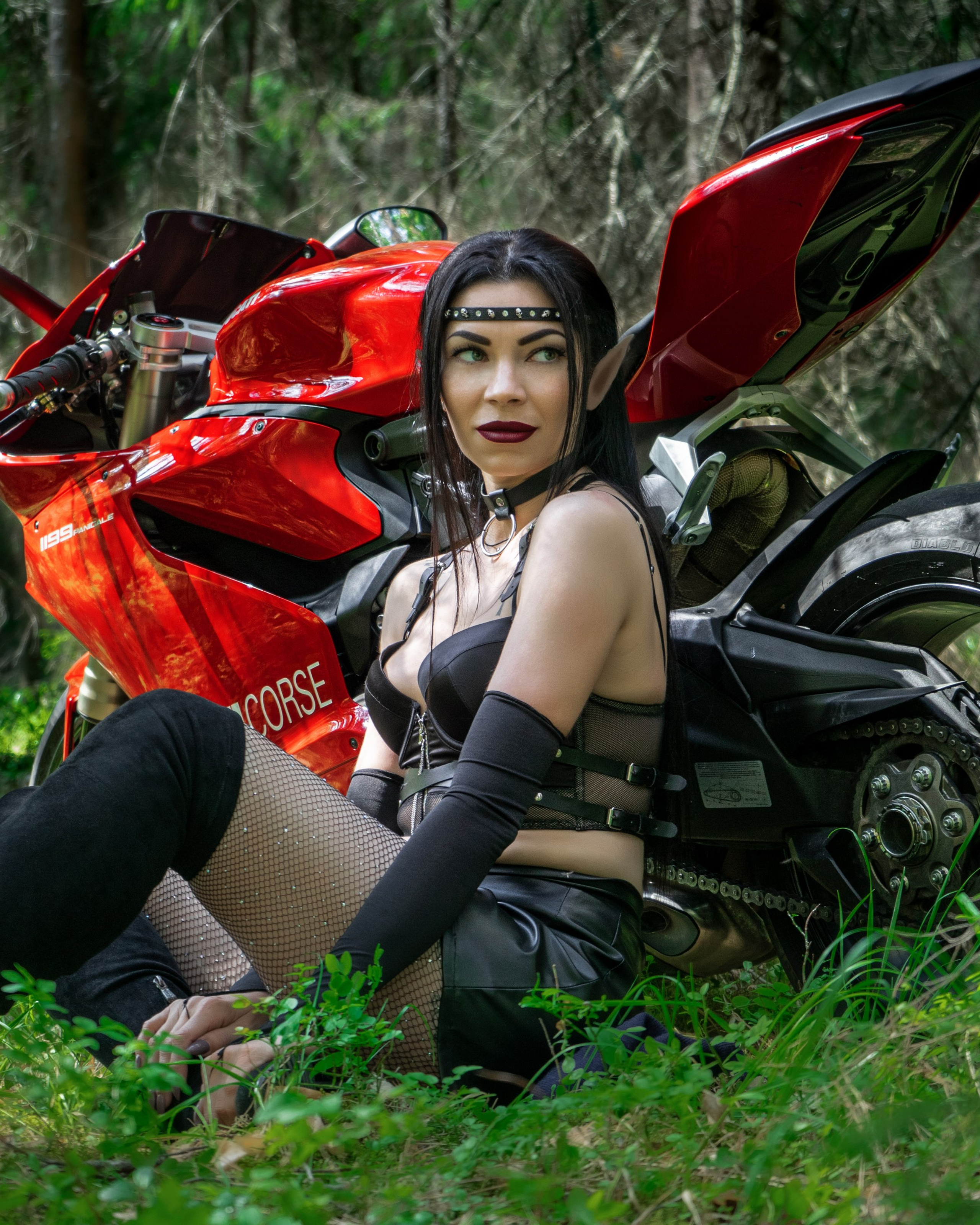 Портретная фотосессия на&nbsp;мотоцикле