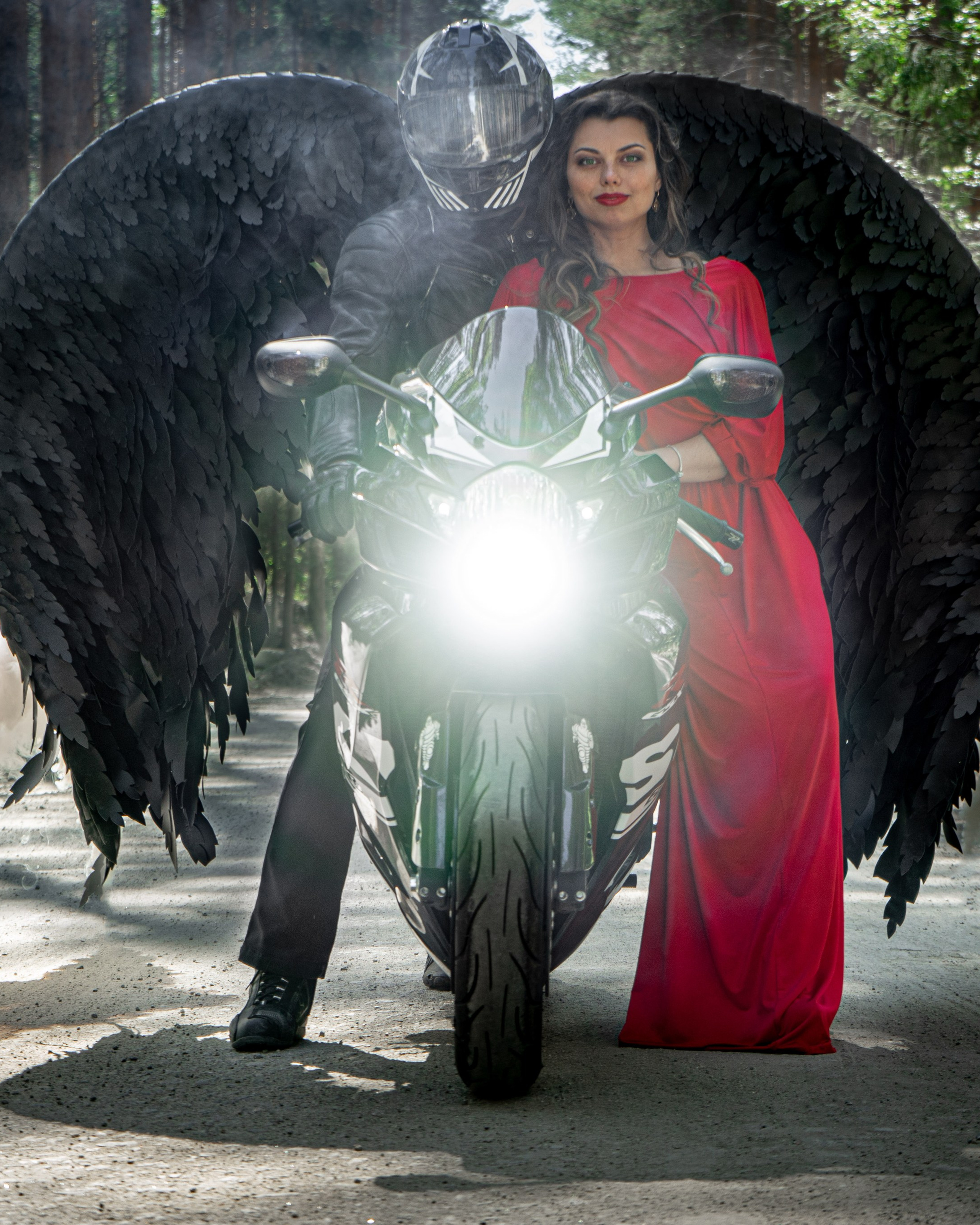 Фотосессия влюбленные на&nbsp;мото