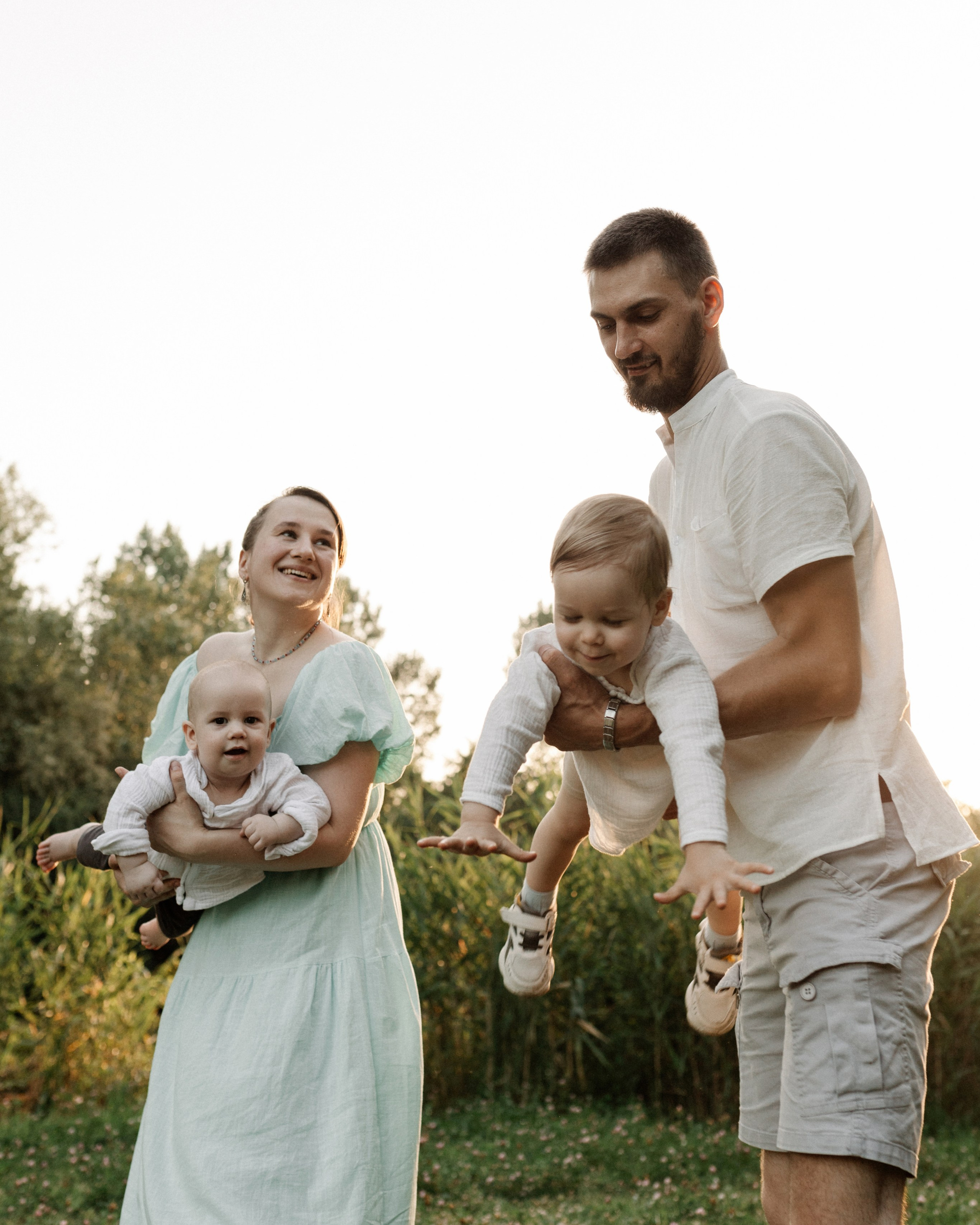 Оксана, Лёша, Рома и Коля