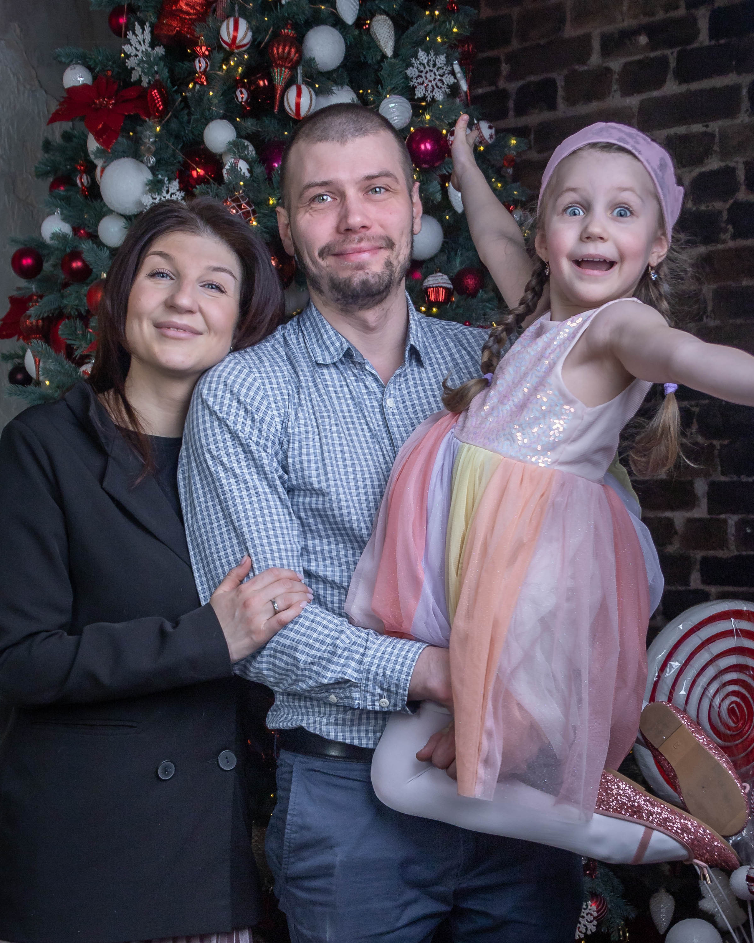 Ксюшенька с мамой и папой