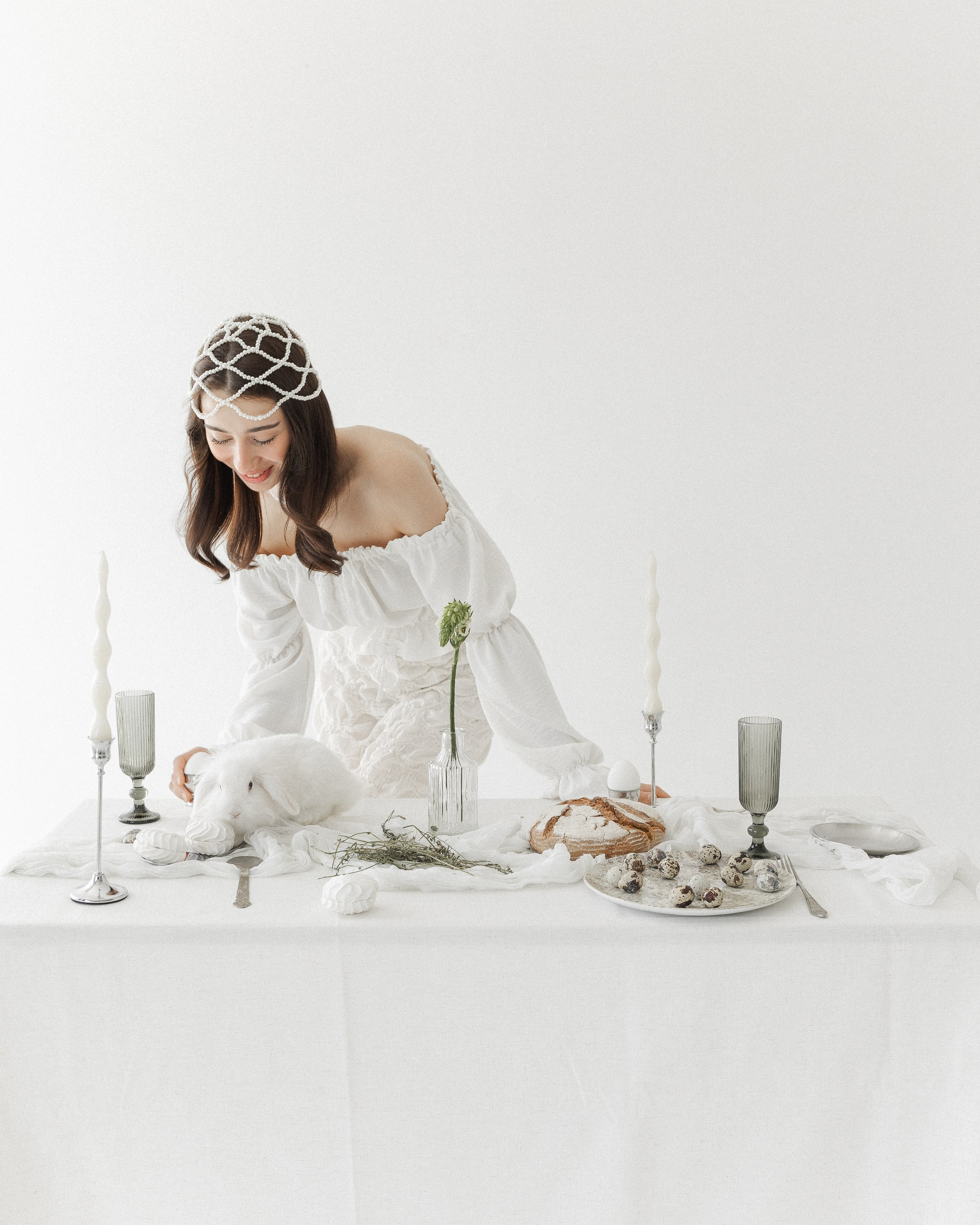 Творческая съемка к Пасхе с кроликом