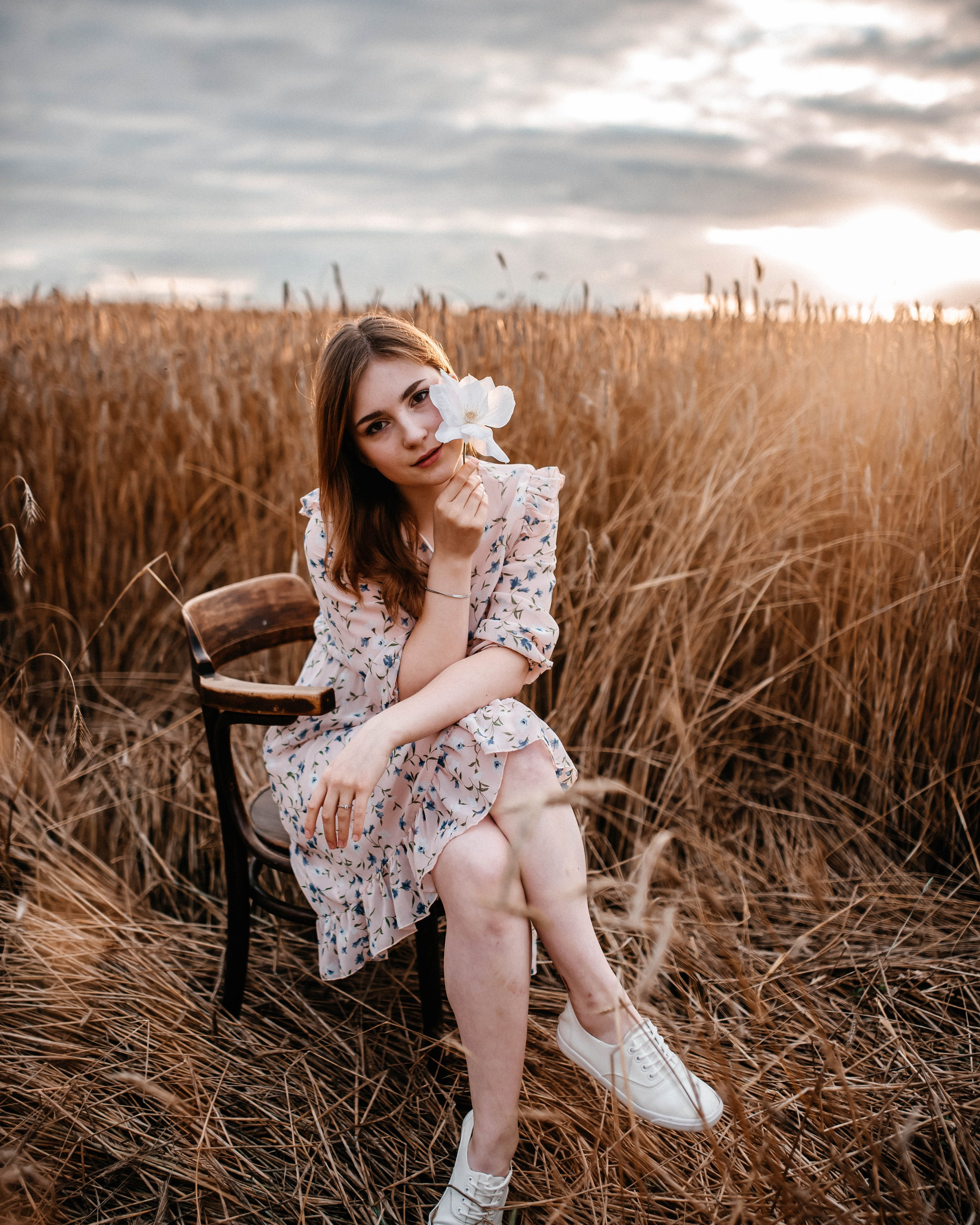 Маша, лето, закат