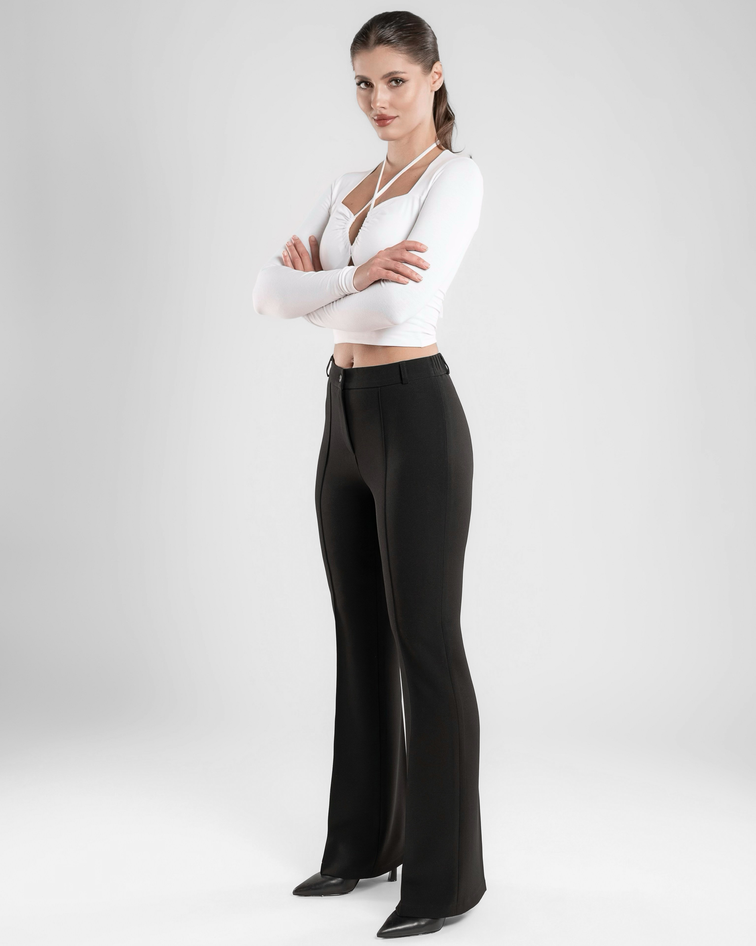 Классические брюки+серый фон