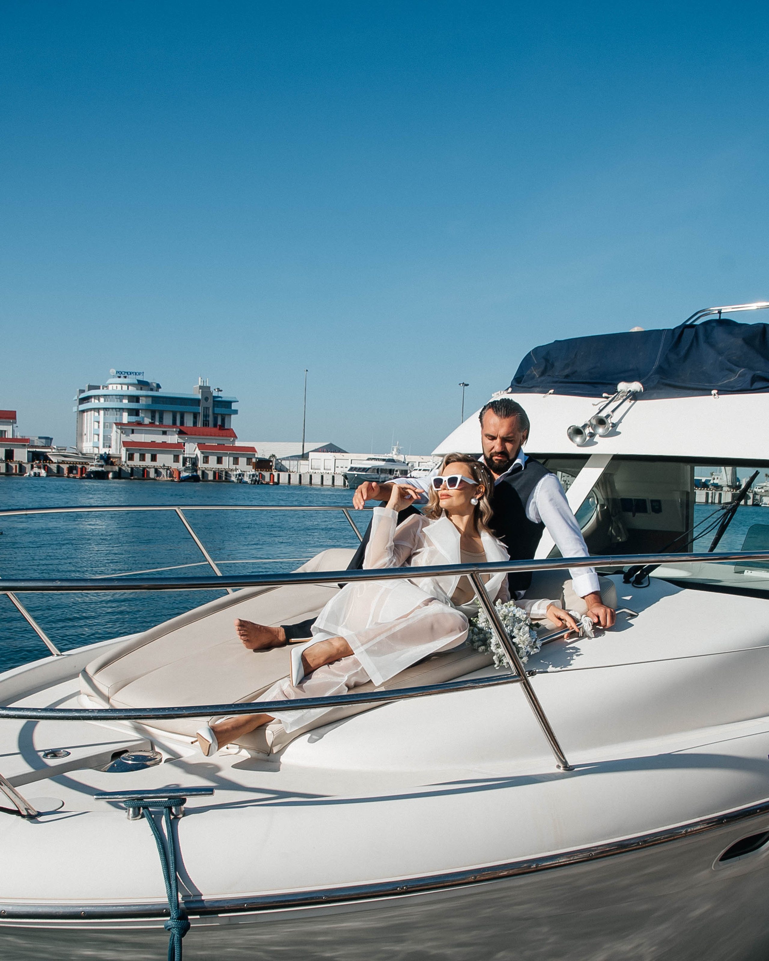 Свадебная фотосессия на яхте — Татьяна и Иван