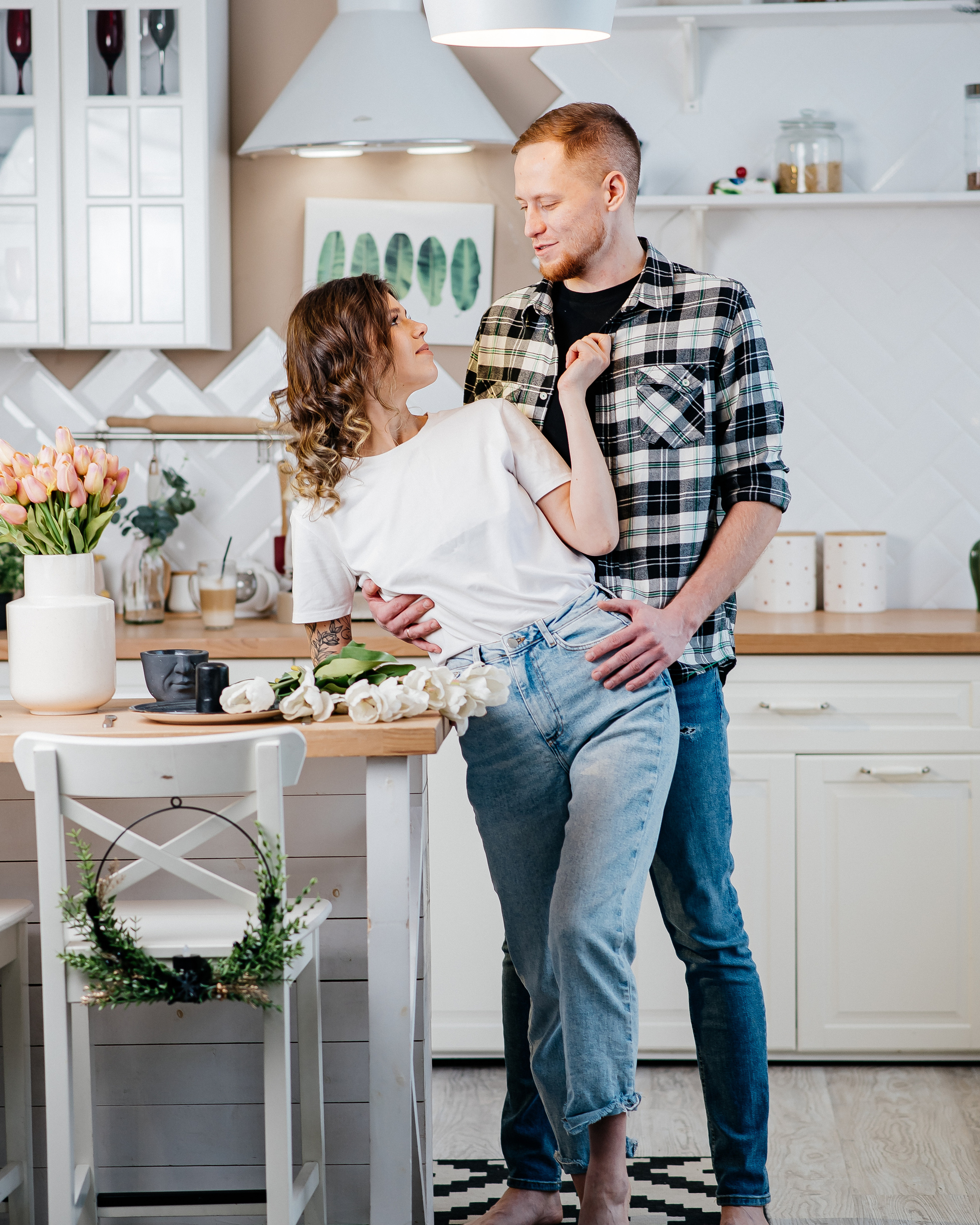 Love story фотосессия на кухне — София и Иван