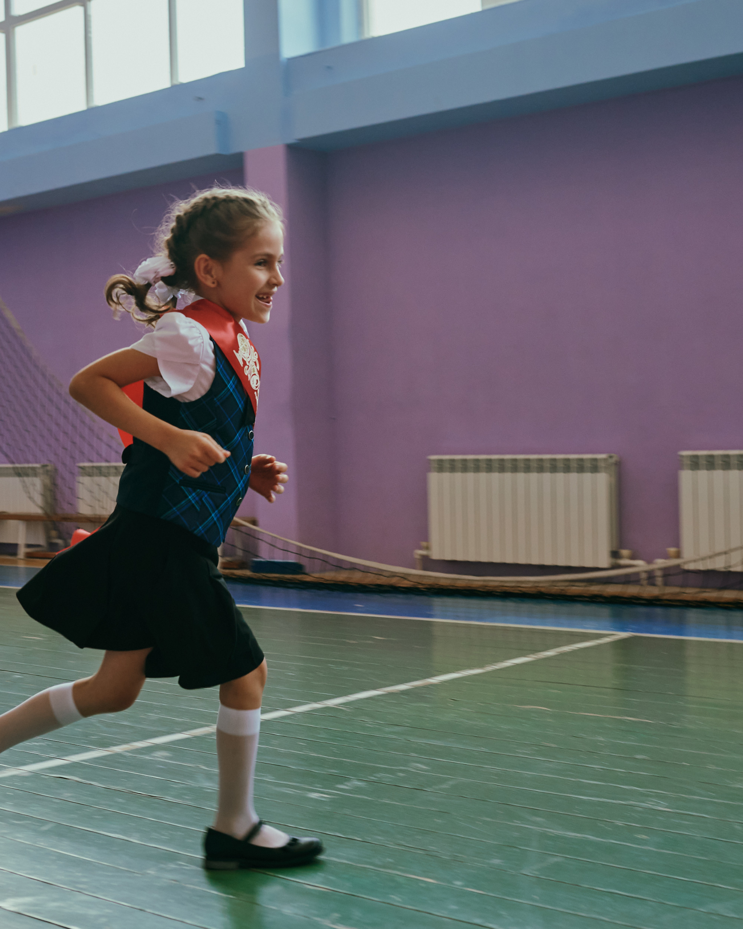 1 сентября первоклассницы