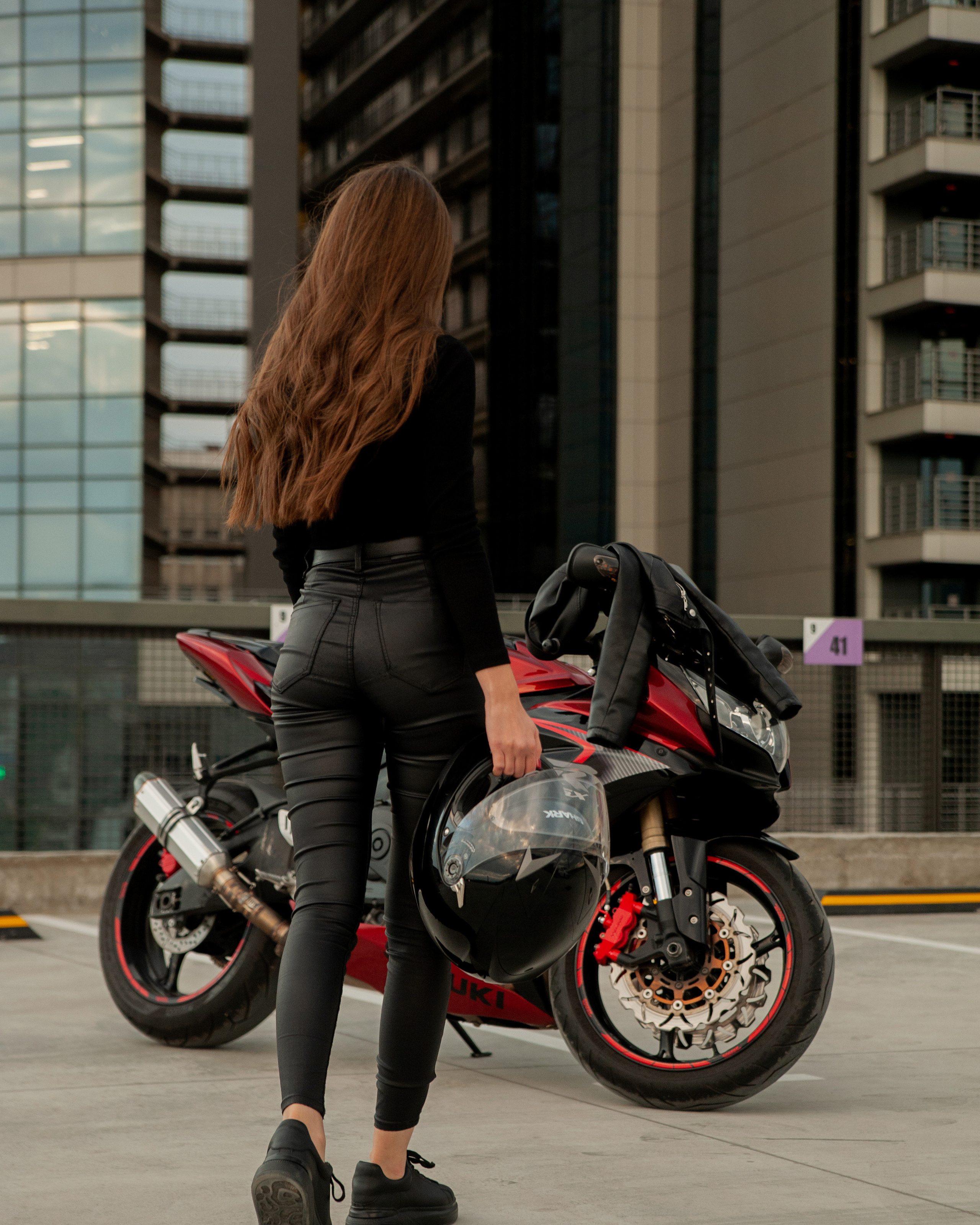 Alena in the parking