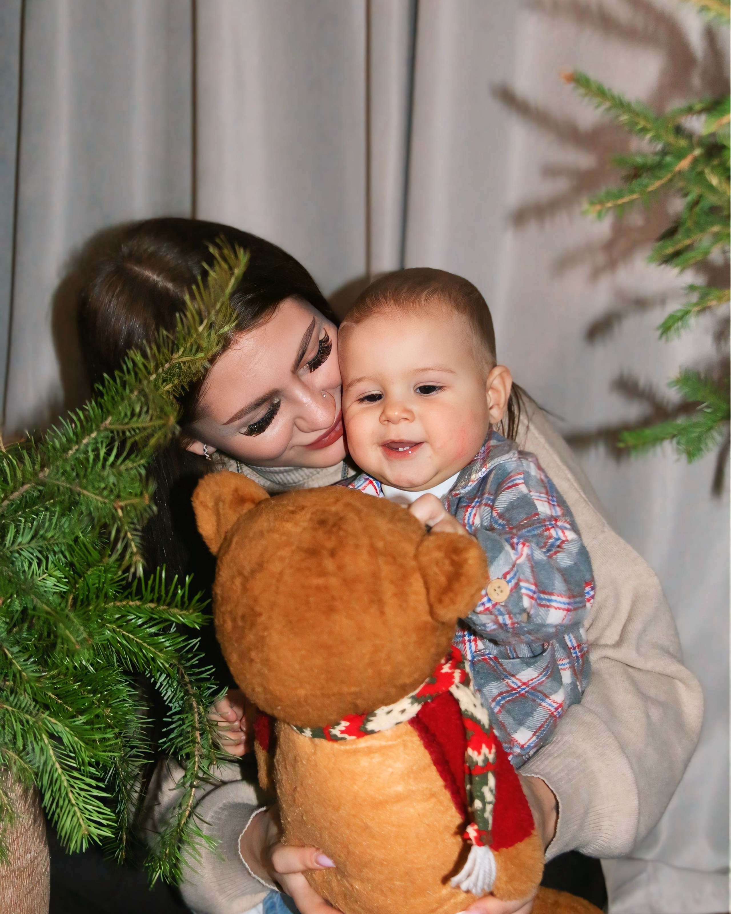 Новогодняя фотосессия мамы с сыном