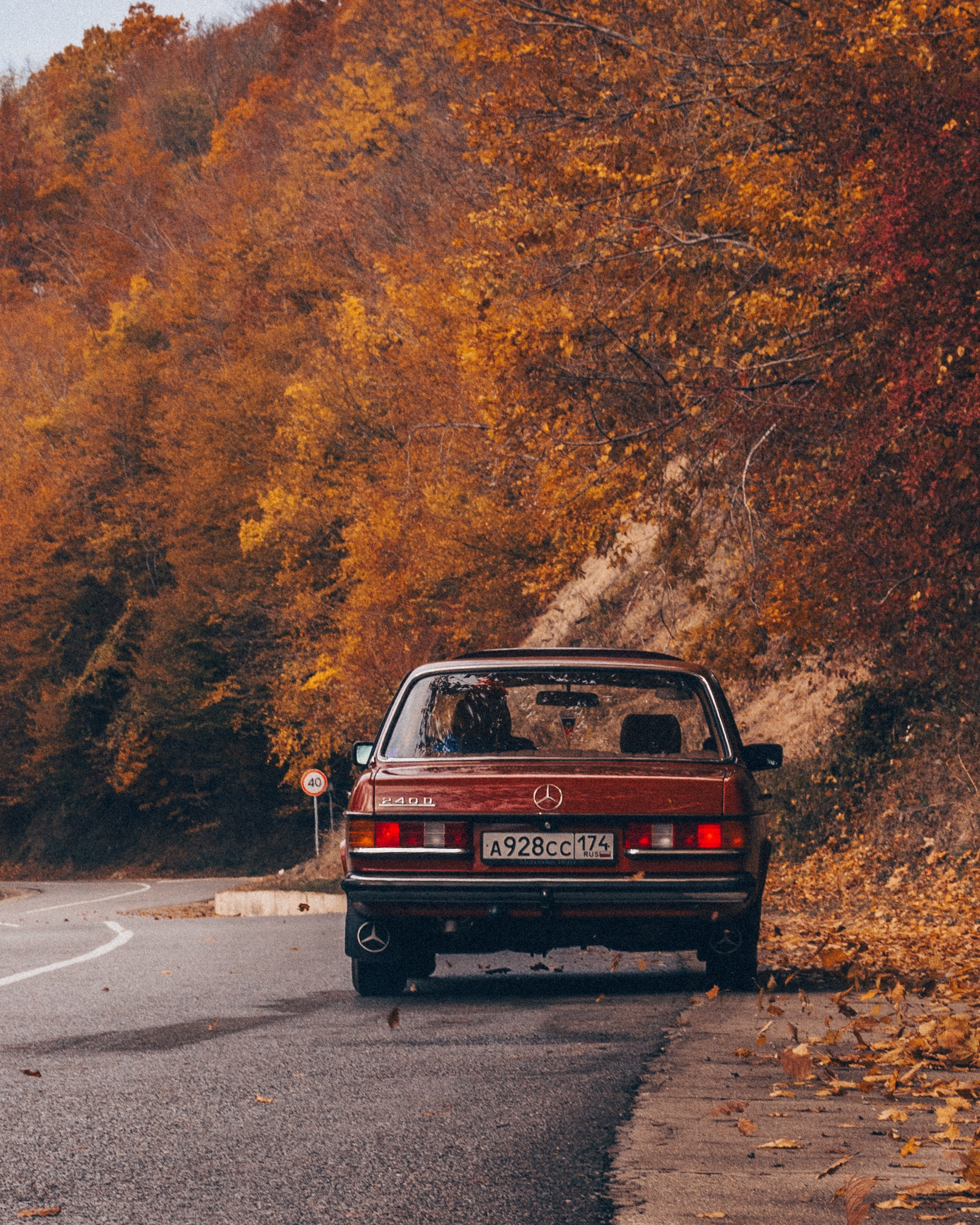 Retro Mercedes in Autumn