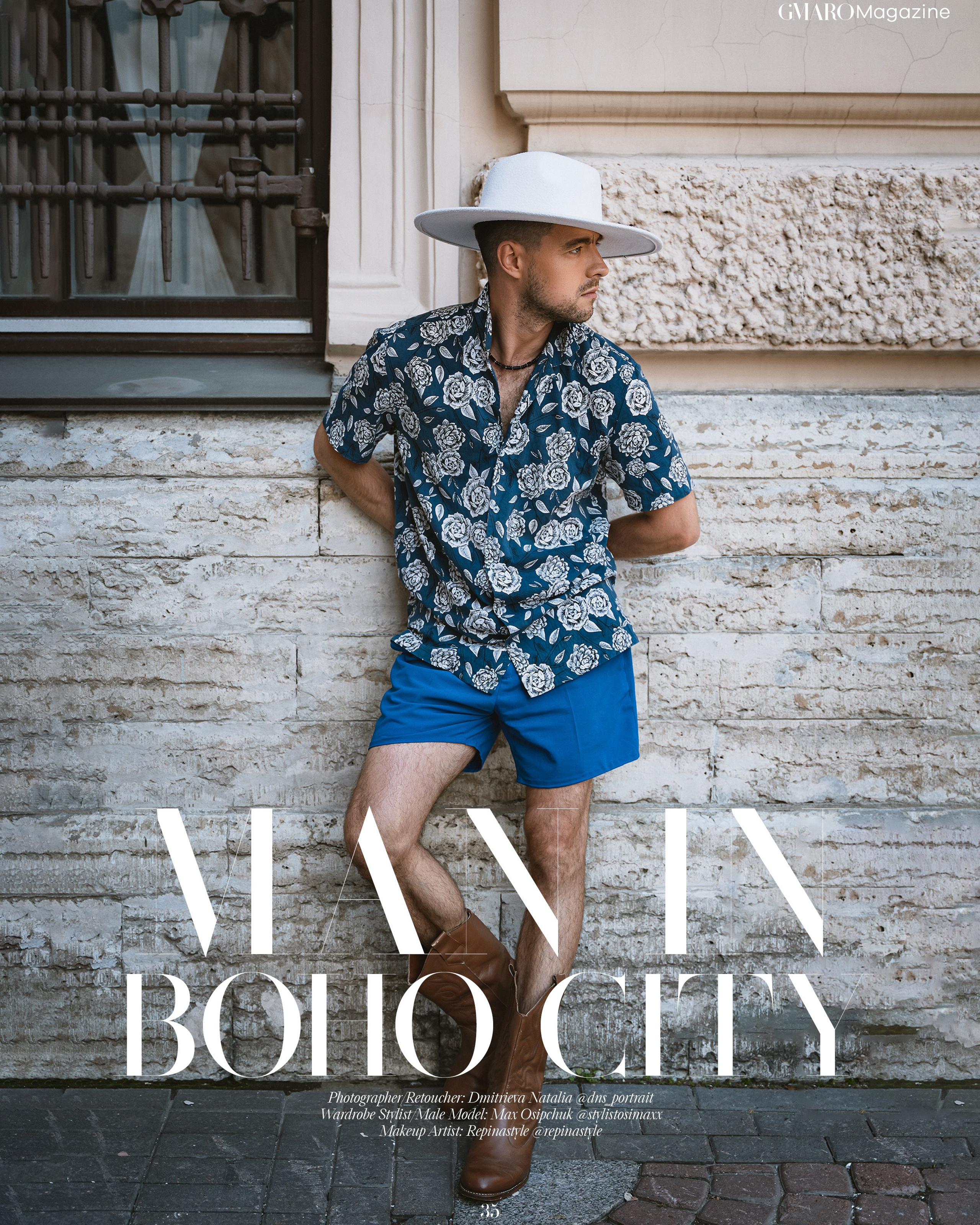 GMARO Magazine Man in boho city