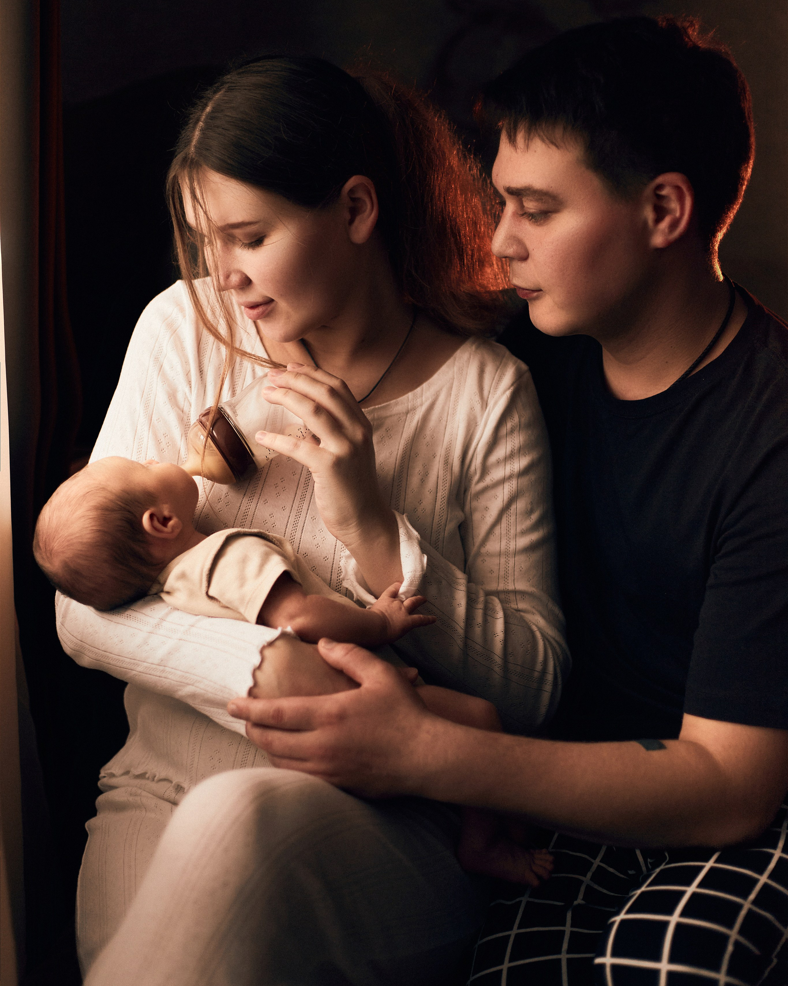 Кристина, Деним и малыш Леон