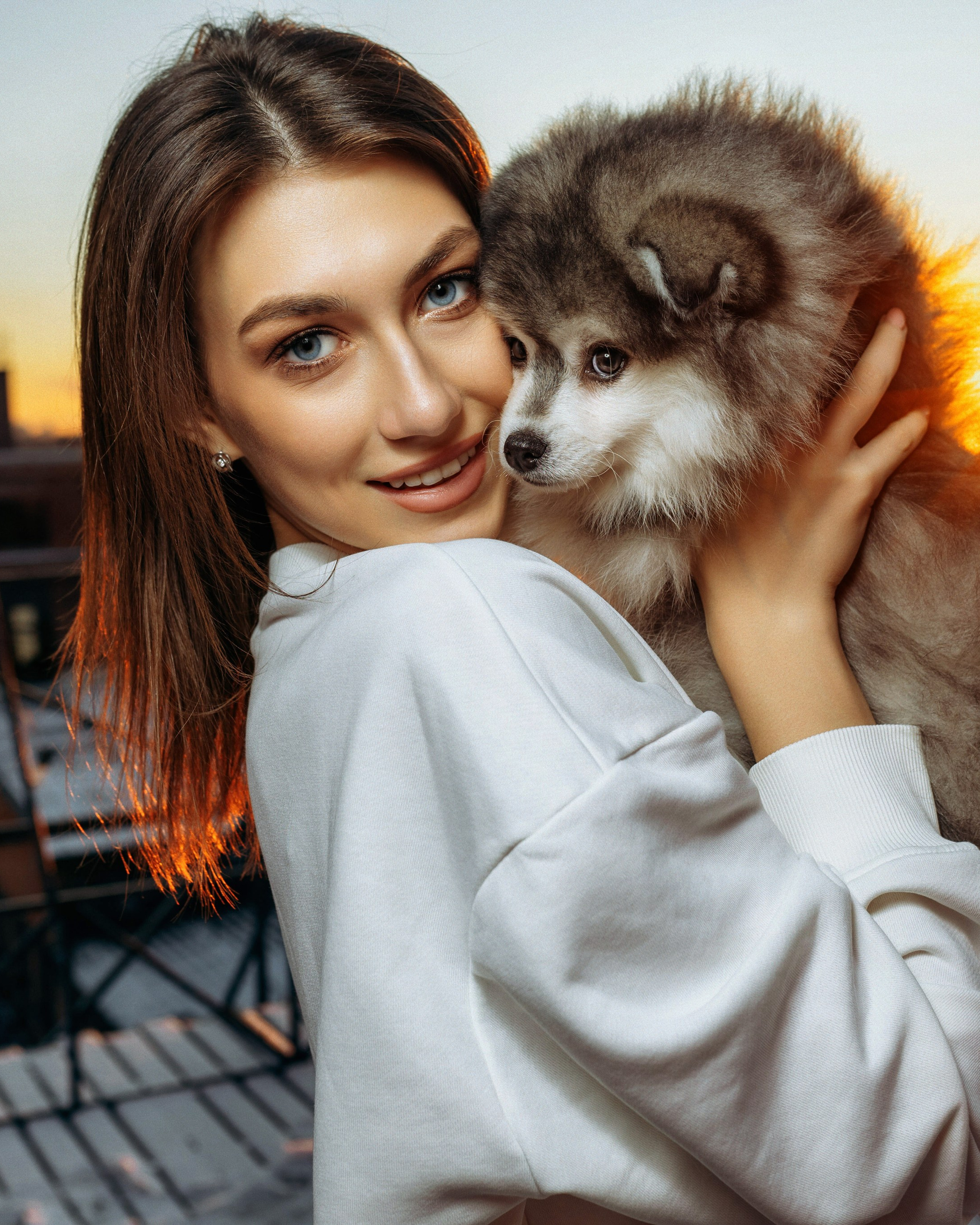 Съёмка со щенками