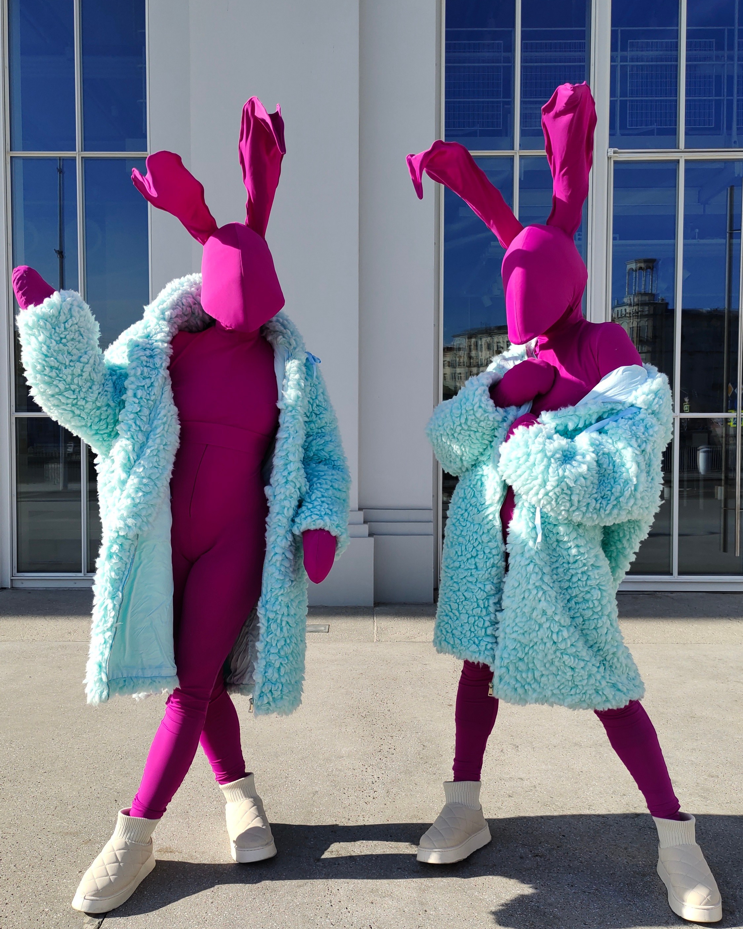 Зайчики фуксия в&nbsp;шубках