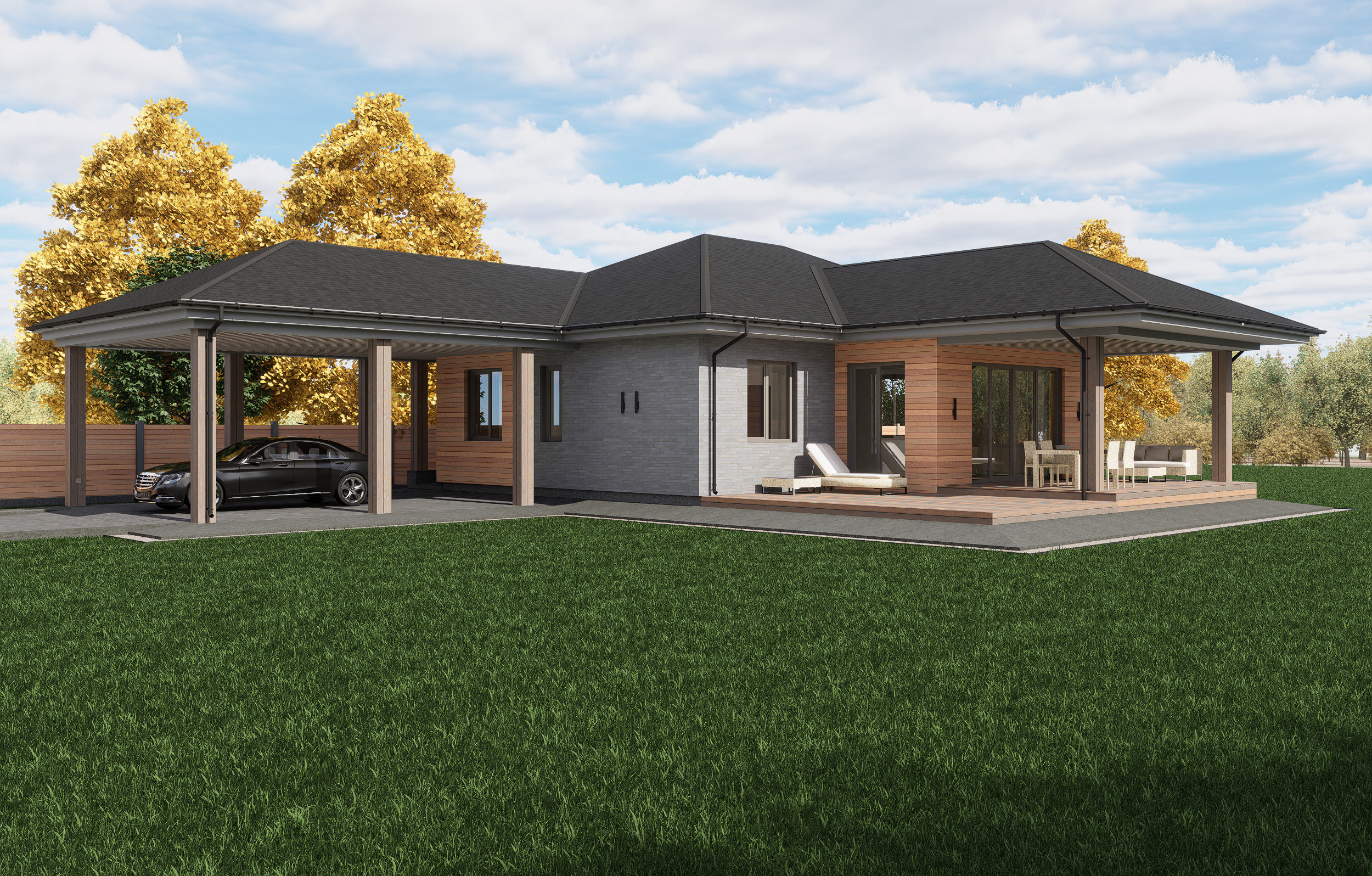 Дом Сахалин 100 м². Архитектурно-дизайнерское бюро ROOMS