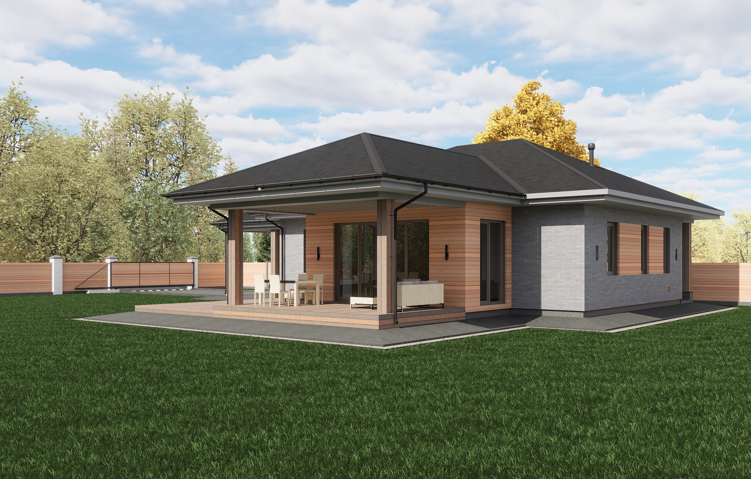 Дом Сахалин 100 м². Архитектурно-дизайнерское бюро ROOMS