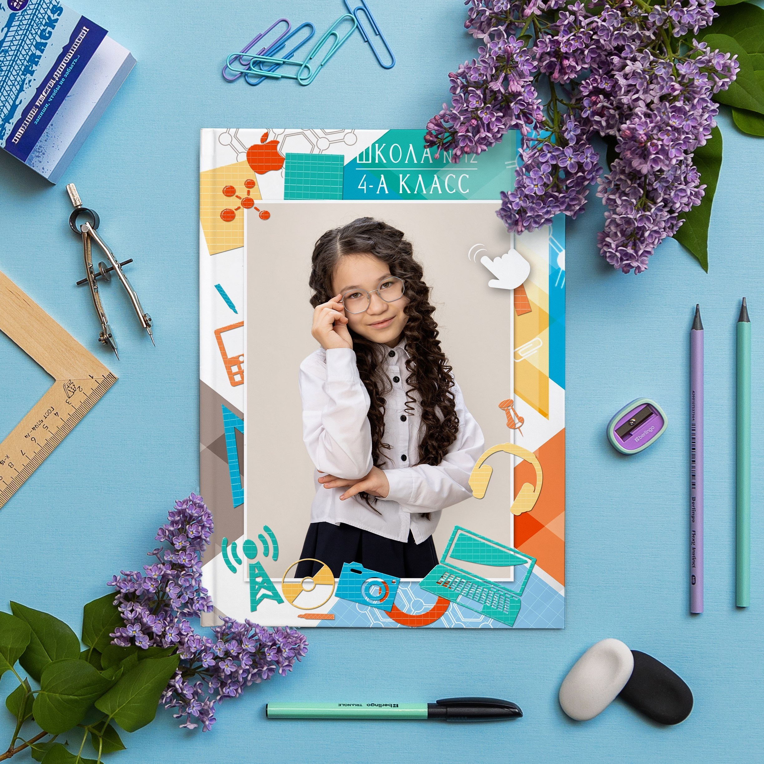 Дизайны альбомов для 1-4 классов. Казахстан, Караганда, Темиртау. Выпускные альбомы и виньетки Караганда, Темиртау