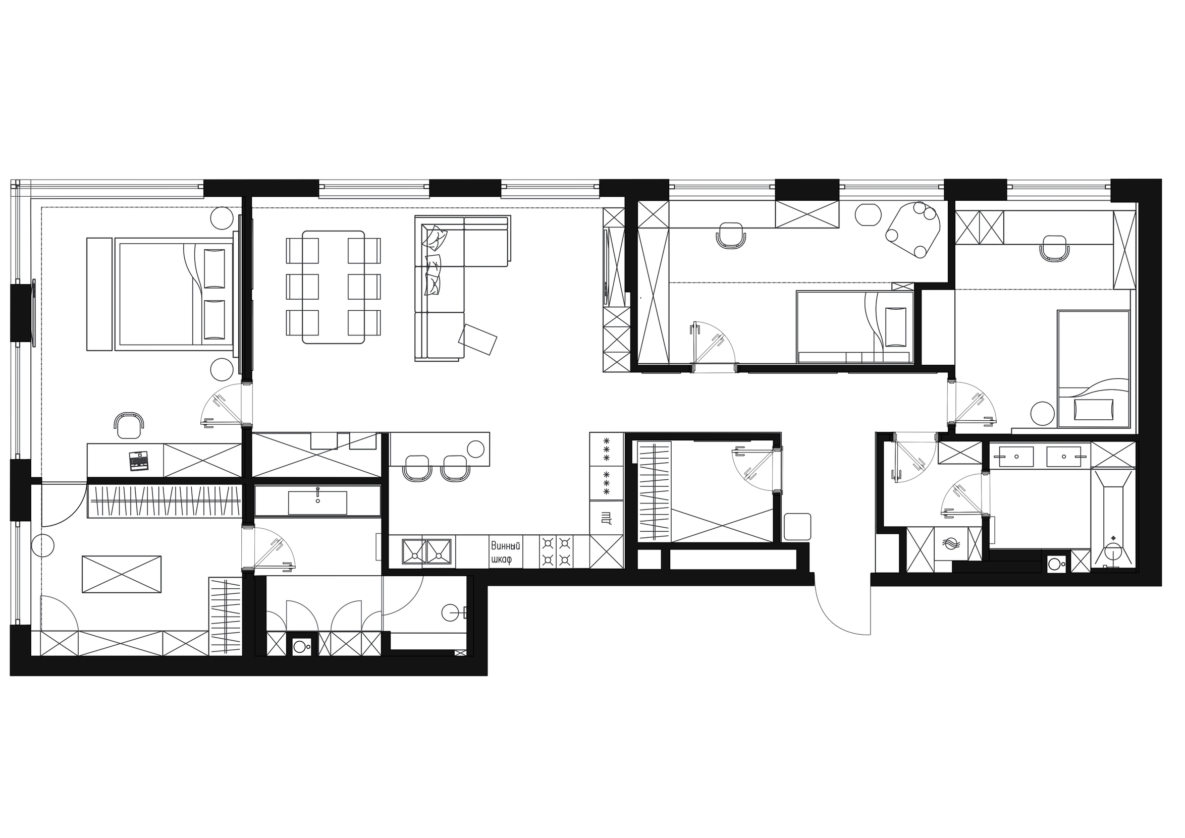 ZORGE136sqm. МАКСИМОВИЧ бюро дизайна интерьера полного цикла