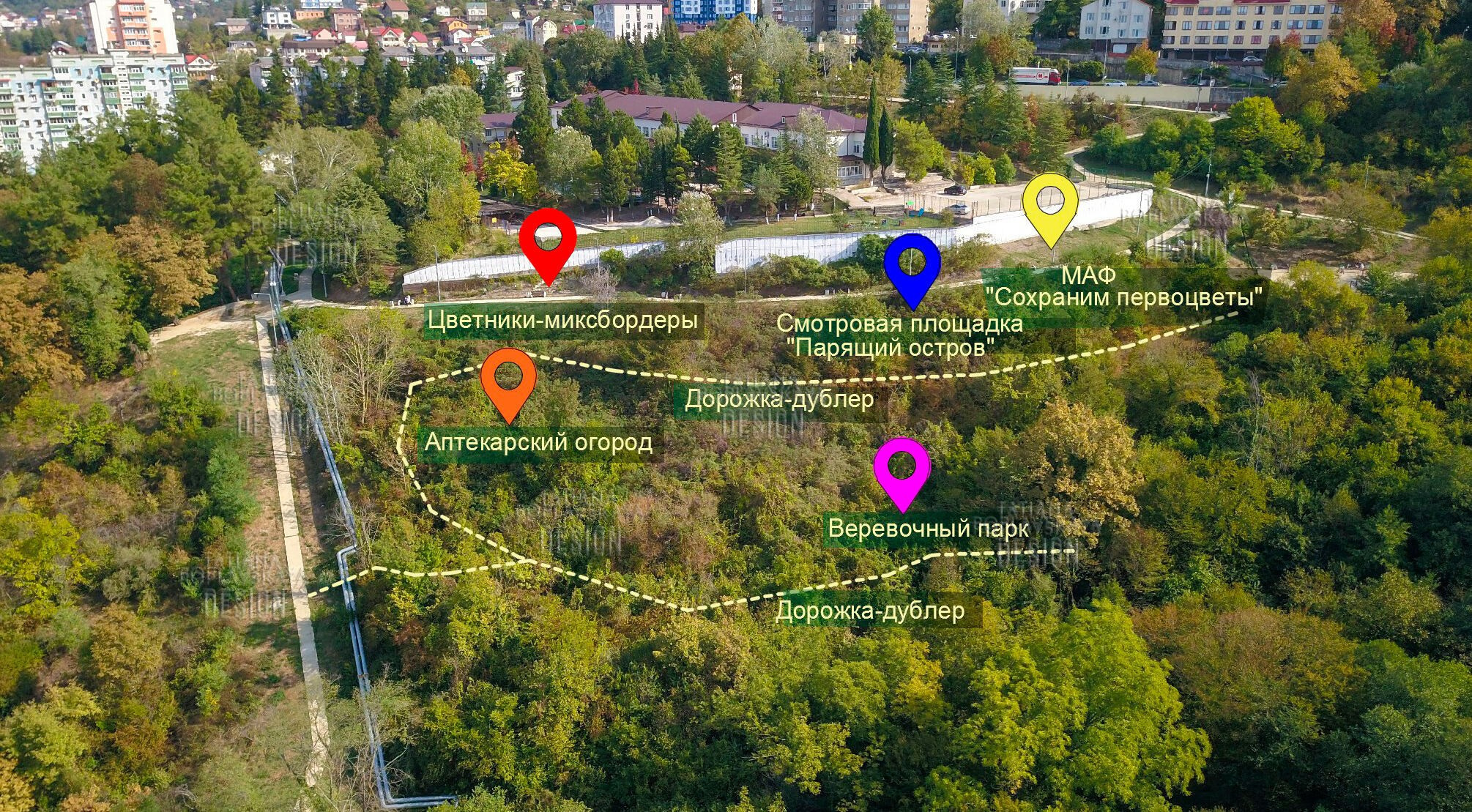 Проект благоустройства парка 80-летия образования Краснодарского края. Интерьерный дизайнер в Сочи Поплавская Татьяна. Проектирование интерьеров и организация процесса ремонта