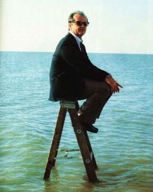 Джек Николсон на фоне Галвестонского залива на фото Nancy Ellison, 1982 год 