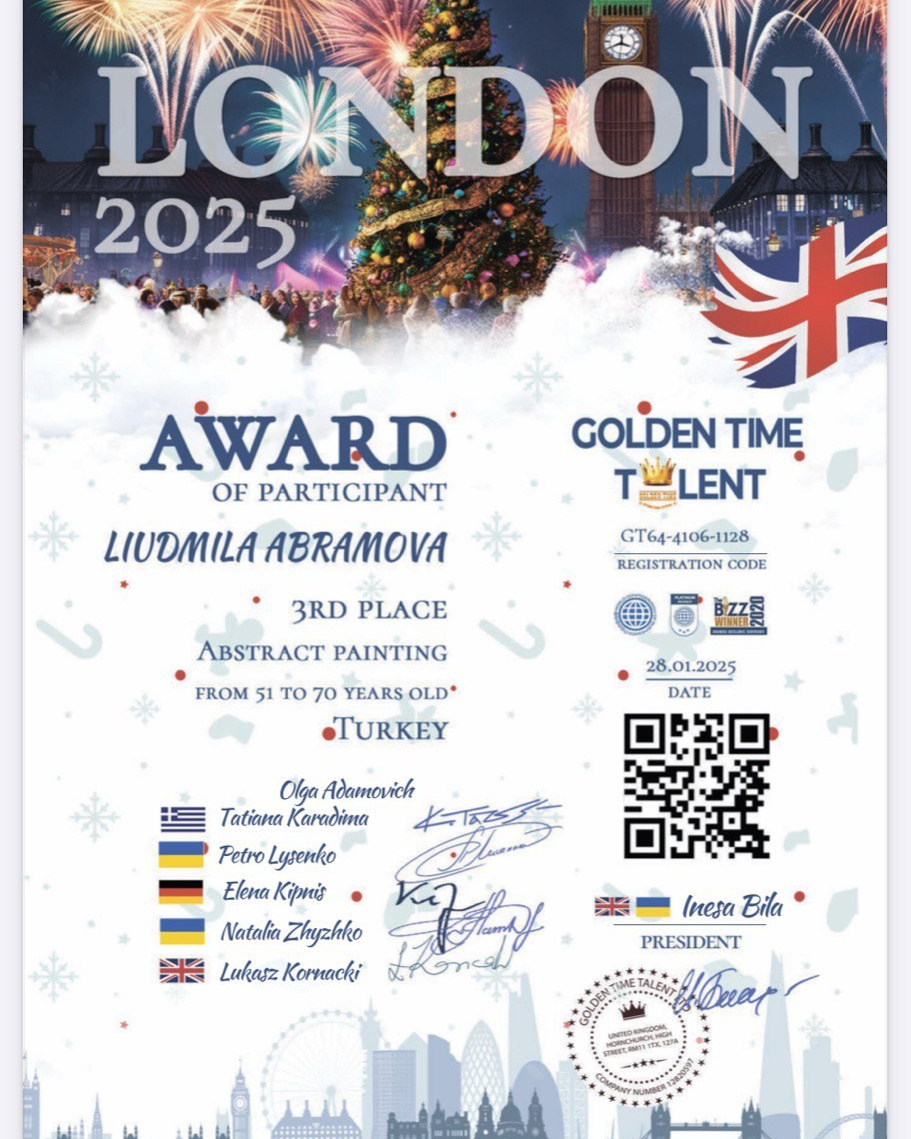 достижения художника, профессиональные достижения в искусстве, награды художника, дипломы и сертификаты художника, международные награды в искусстве, признание в мире современного искусства, профессиональный художник международного уровня, выставки художников в США, выставки современного искусства Великобритания, художественные выставки Россия, международные выставки художников Турция, арт-выставки в Китае, художественные проекты и выставки Непал, участие в международных выставках, лауреат международных художественных конкурсов, участник зарубежных арт-проектов, дипломы международных художественных выставок, сертификаты участника арт-выставок, профессиональные сертификаты художника, подтверждение авторства и участия в выставках, официальные дипломы в сфере искусства, публикации в арт-журналах, статьи о художнике в международных изданиях, публикации в журналах о современном искусстве, упоминания художника в арт-медиа, публикации в художественных каталогах, современный художник международного уровня, авторское искусство, авторская абстракция, современное абстрактное искусство, художник с международным признанием, профессиональный художник с наградам