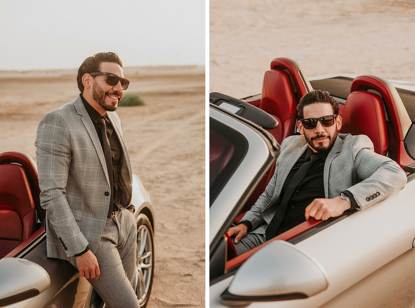 Man in a suit photographed in Dubai