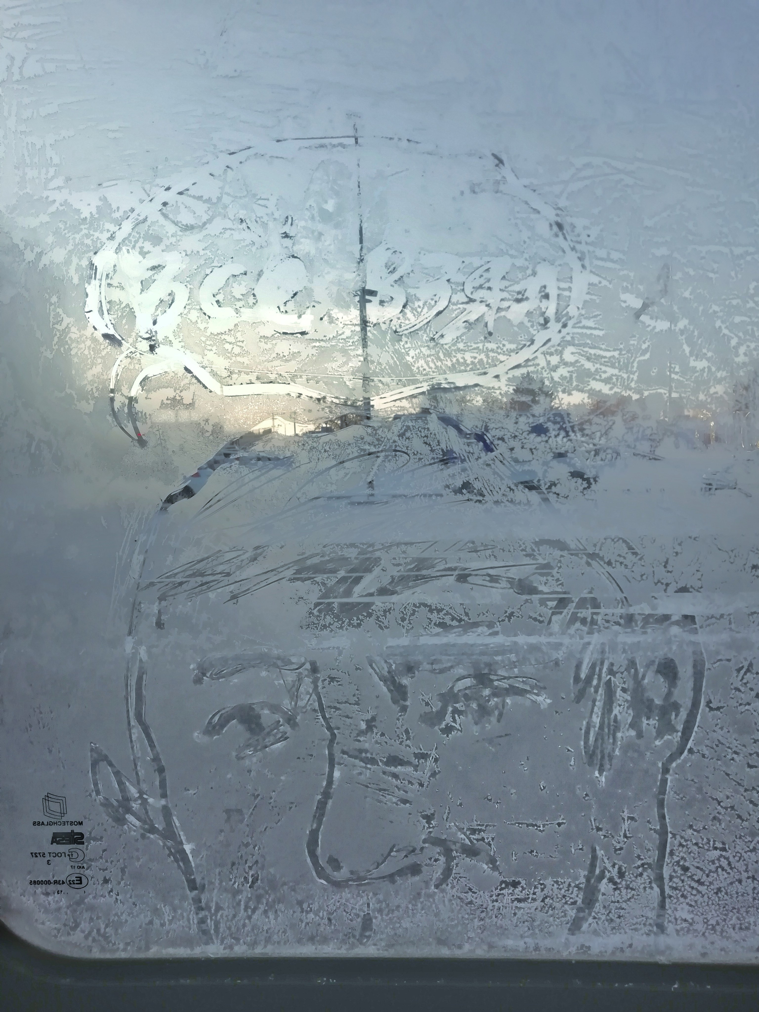 Рисункинаокнахавтобуса. Художник Рыбак Николай