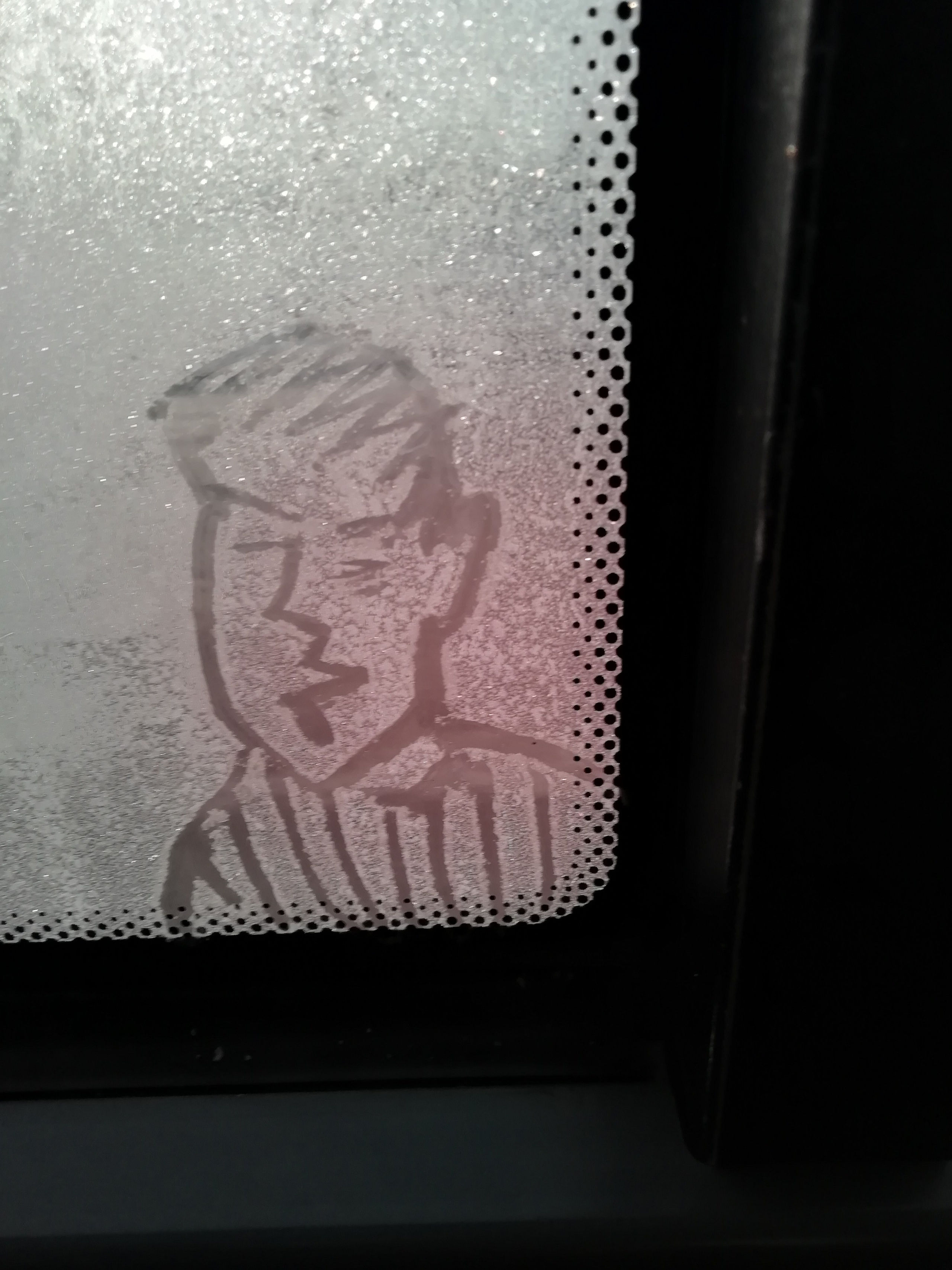 Рисункинаокнахавтобуса. Художник Рыбак Николай