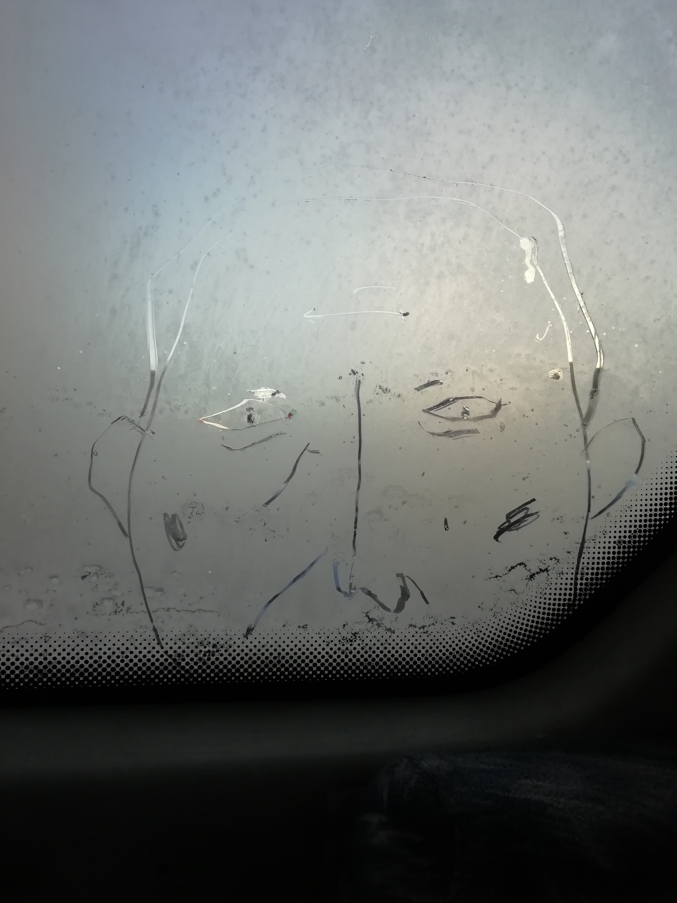 Рисункинаокнахавтобуса. Художник Рыбак Николай