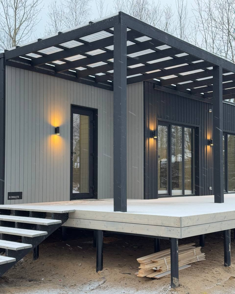 Каркасный модульный дом F. Полякова Екатерина — дизайнер интерьера, архитектор