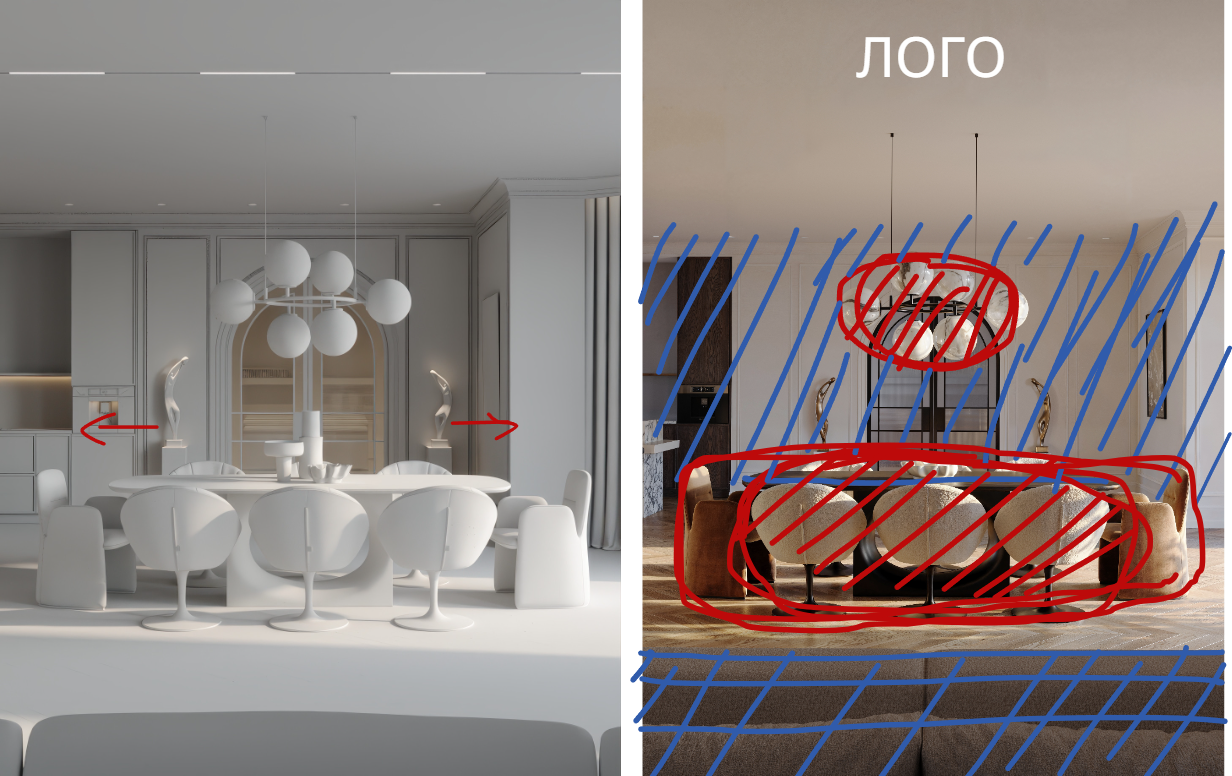 Статья об интерьерном кадре. Рендер на проекте.ру