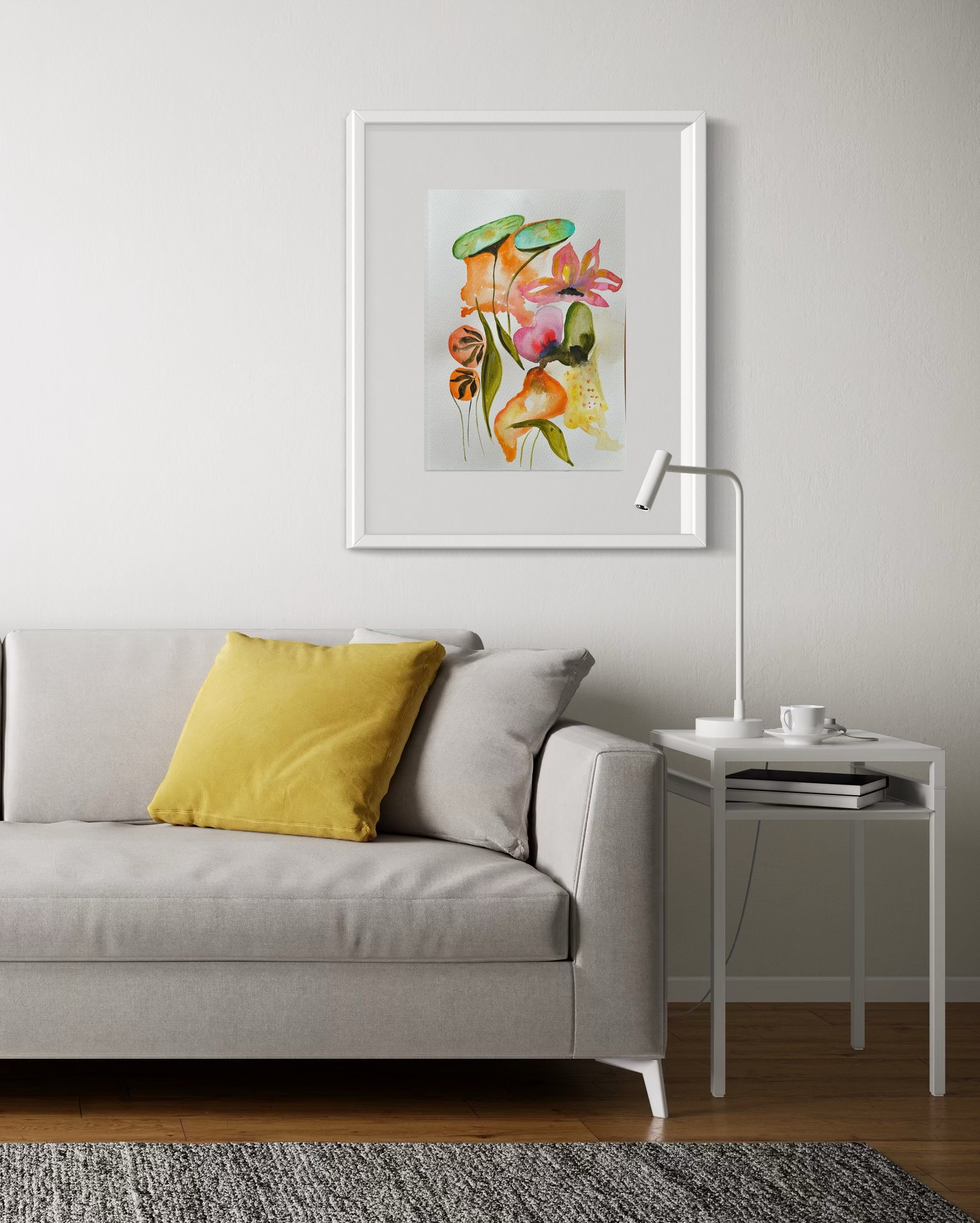 акварель, ботаническая живопись, природа, экзотика, цветы, тропики, легкость, свежесть, интерьерная картина, яркие цвета.